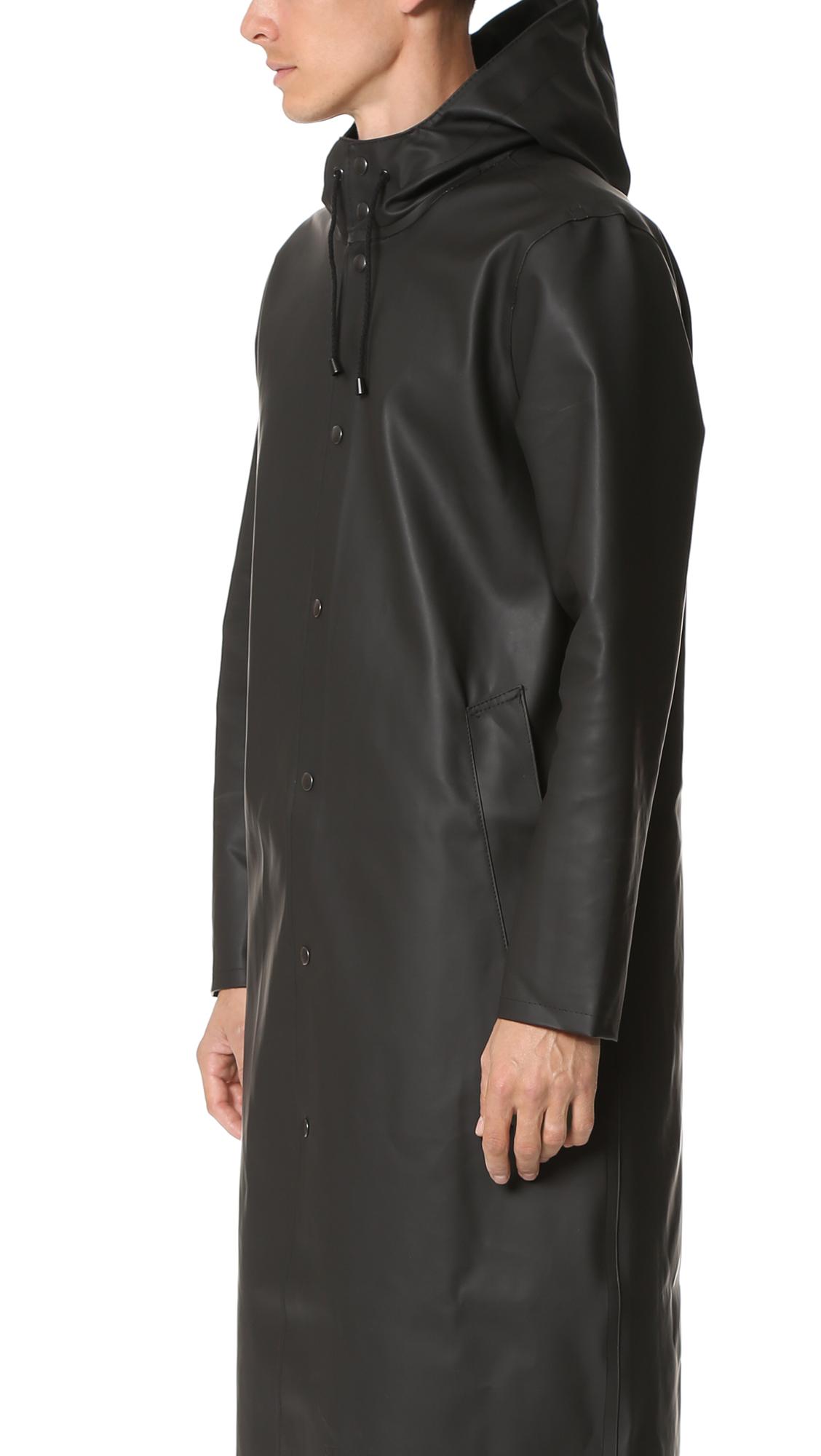 Lyst - Stutterheim Stockholm Long Raincoat in Black for Men
