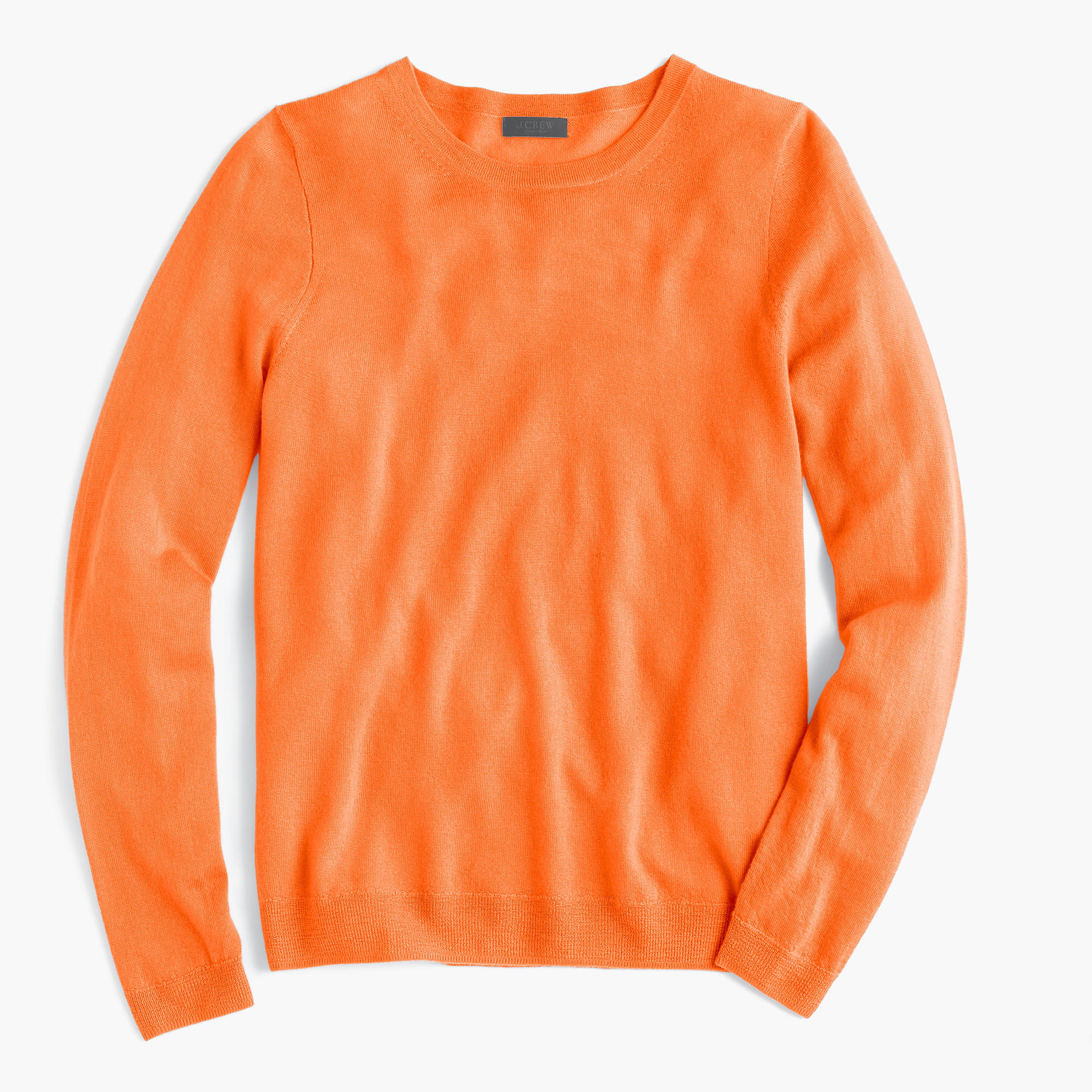 J.crew Italian Featherweight Cashmere Long-sleeve T-shirt in Orange for ...