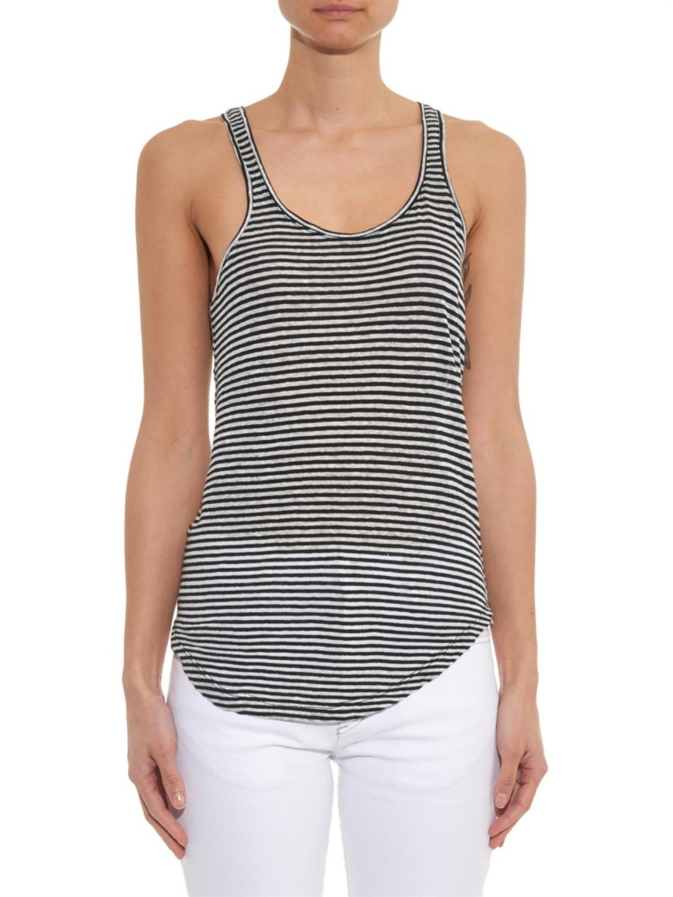 [2000Archives] STRIPE TANK TOP BLACK 