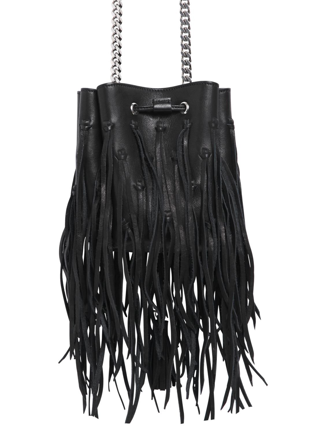 ysl black fringe bag