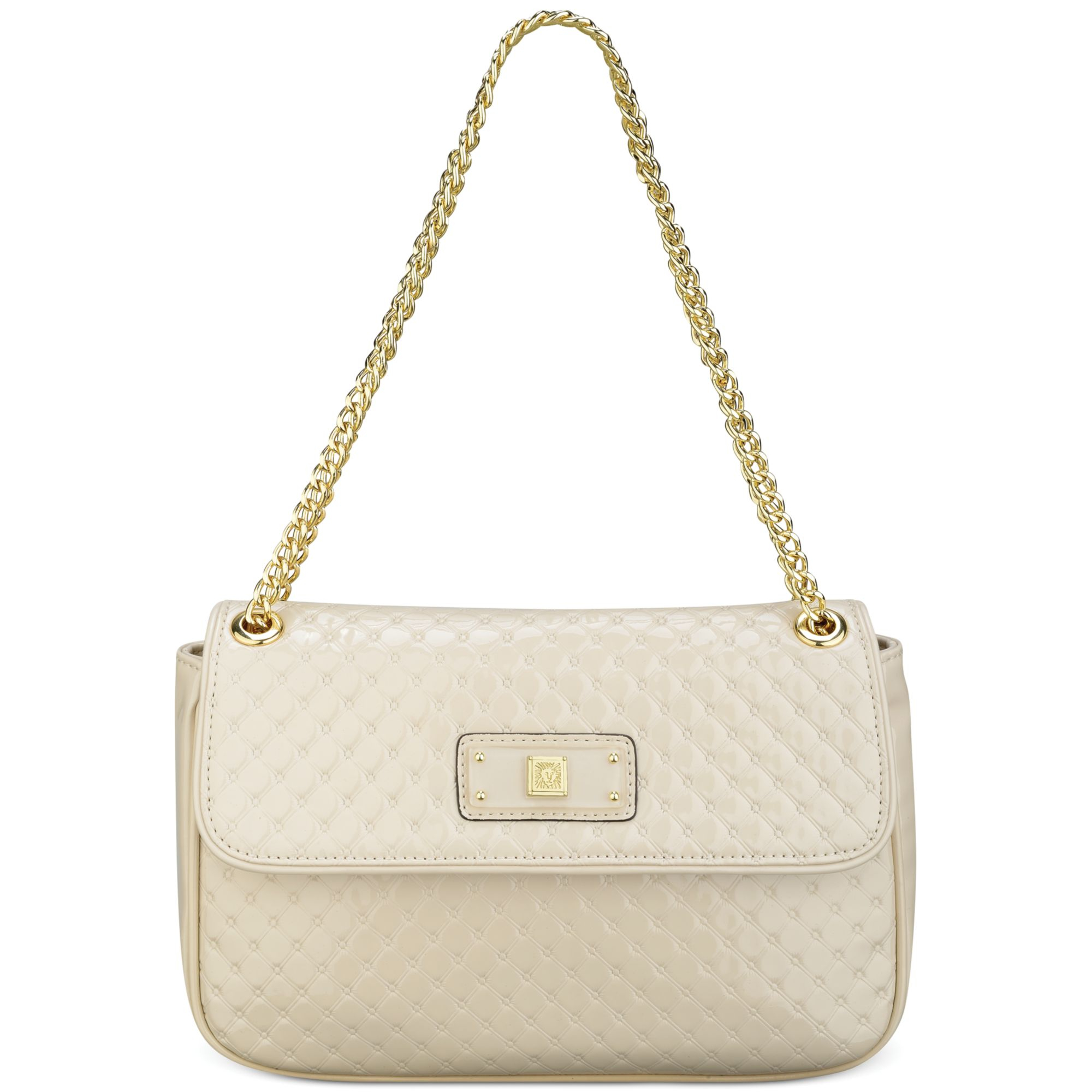 Anne Klein In Stitches Medium Shoulder Bag in Beige (Off White) | Lyst