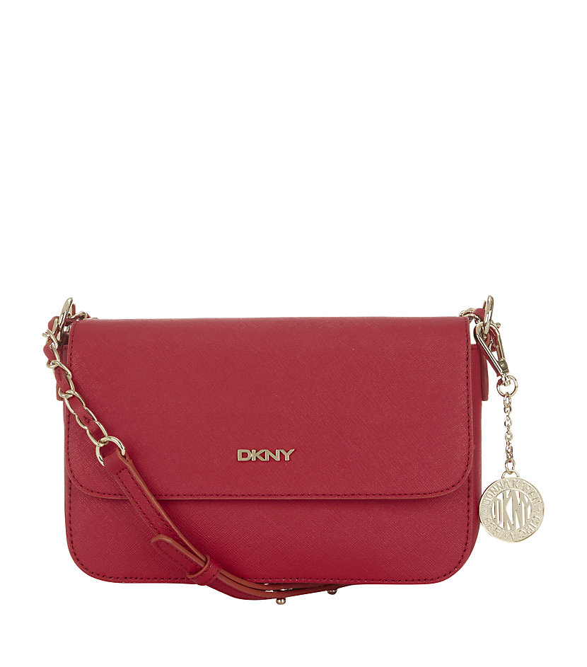 red dkny bag