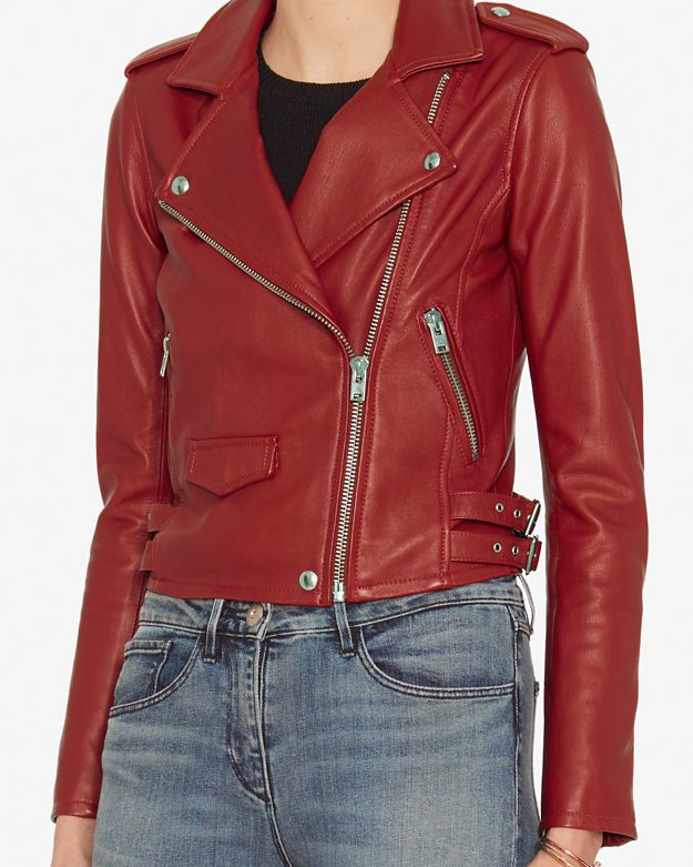 Lyst Iro Ashville Biker Leather Jacket In Red Gallery