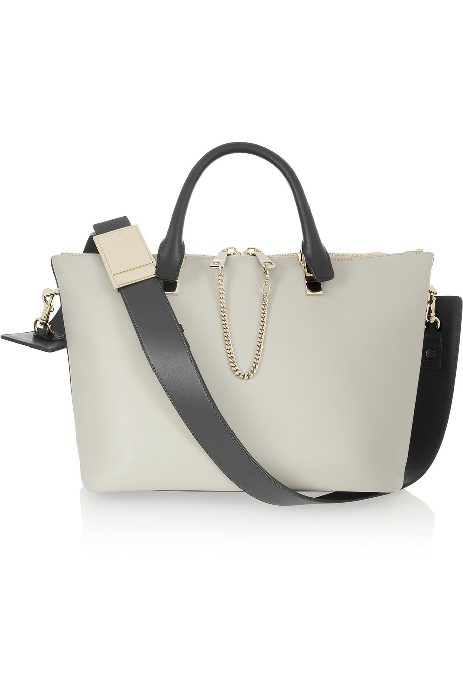 Lyst - Chloé Baylee Medium Leather Tote in Gray