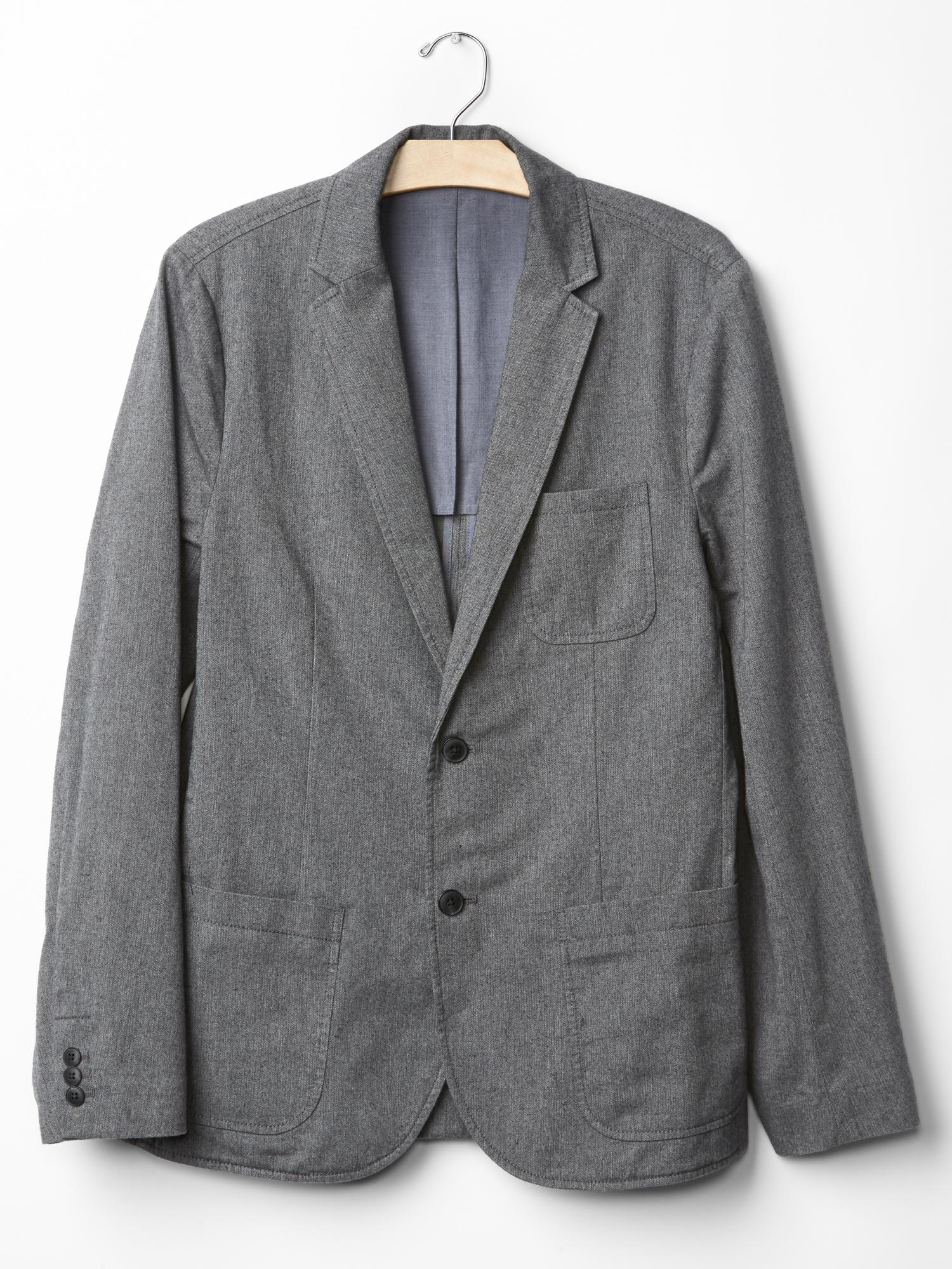 Gap Herringbone Blazer in Gray for Men (herringbone)