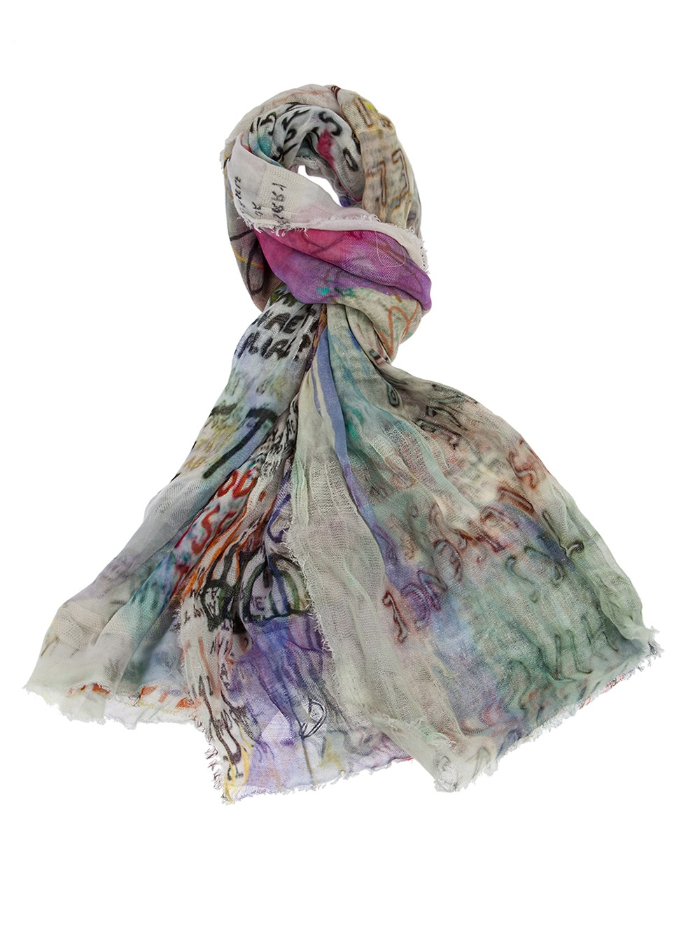 Faliero sarti Discover Printed Scarf in Green | Lyst