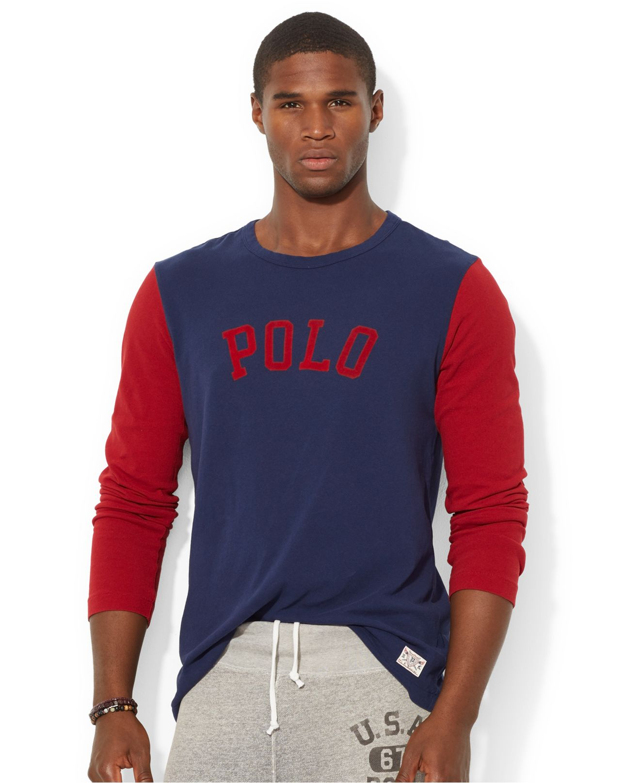 Lyst - Polo Ralph Lauren Jersey Baseball Shirt in Red for Men