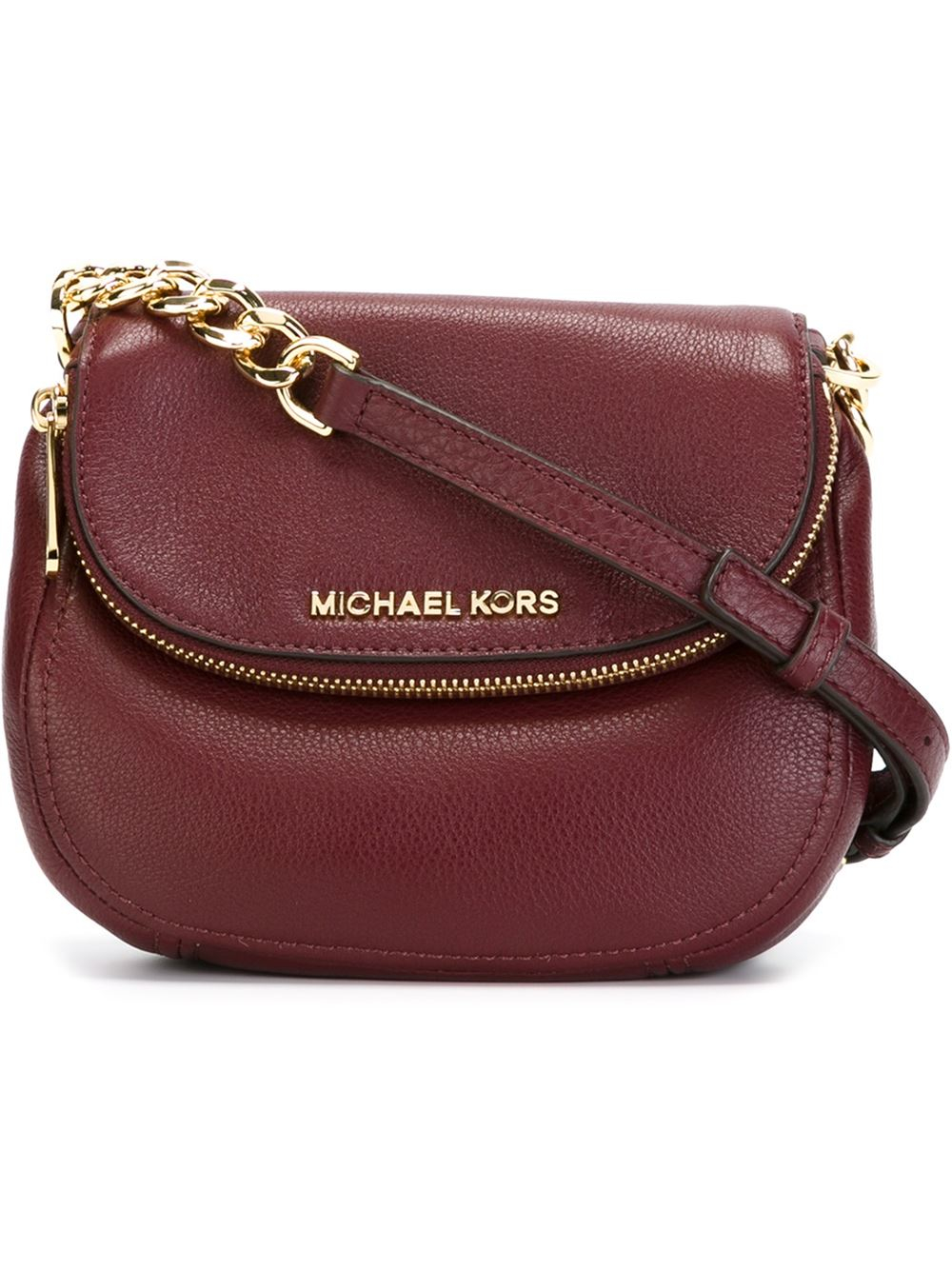 Lyst Michael Kors Zipped Fold Over Top Cross Body Bag In Gallery