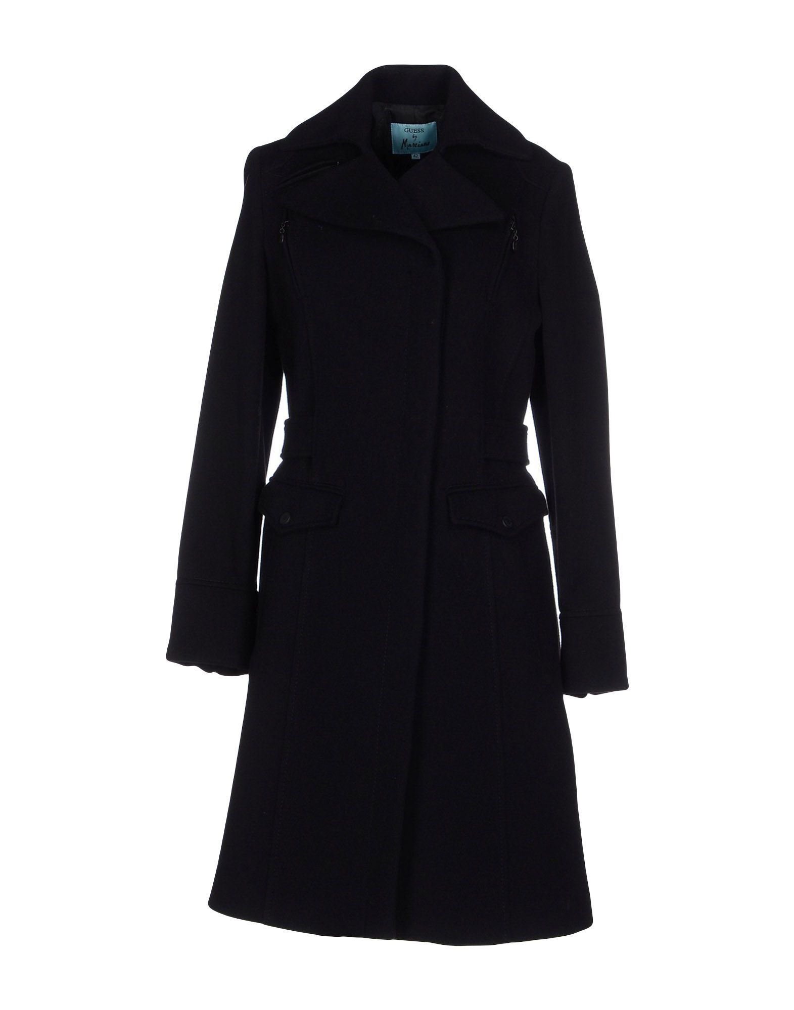 guess long black coat