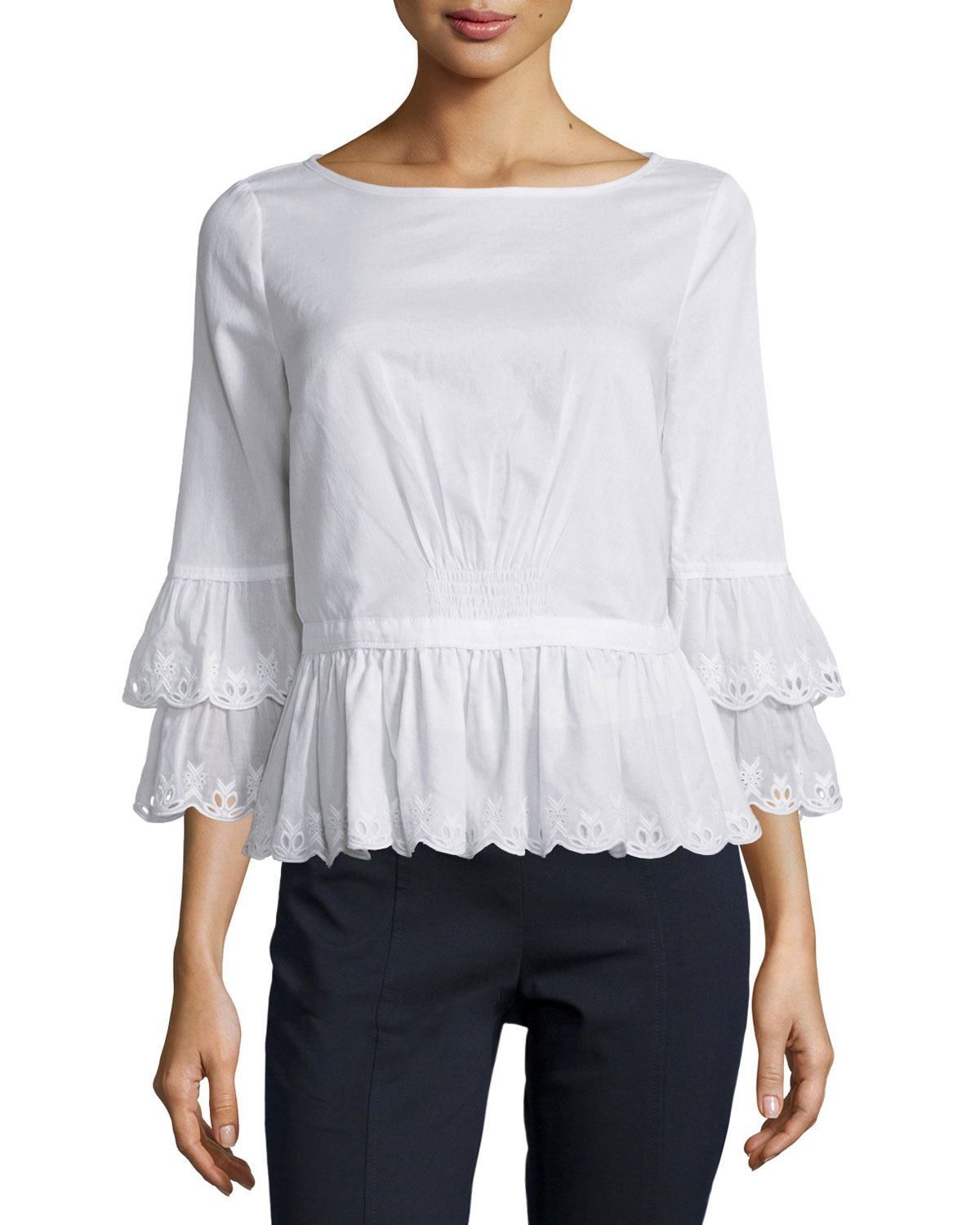 tory burch ruffle shirt