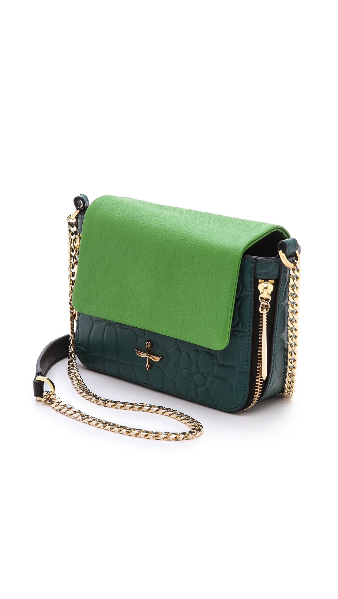 Pour La Victoire Yves Alsace Cross Body Bag in Green - Lyst