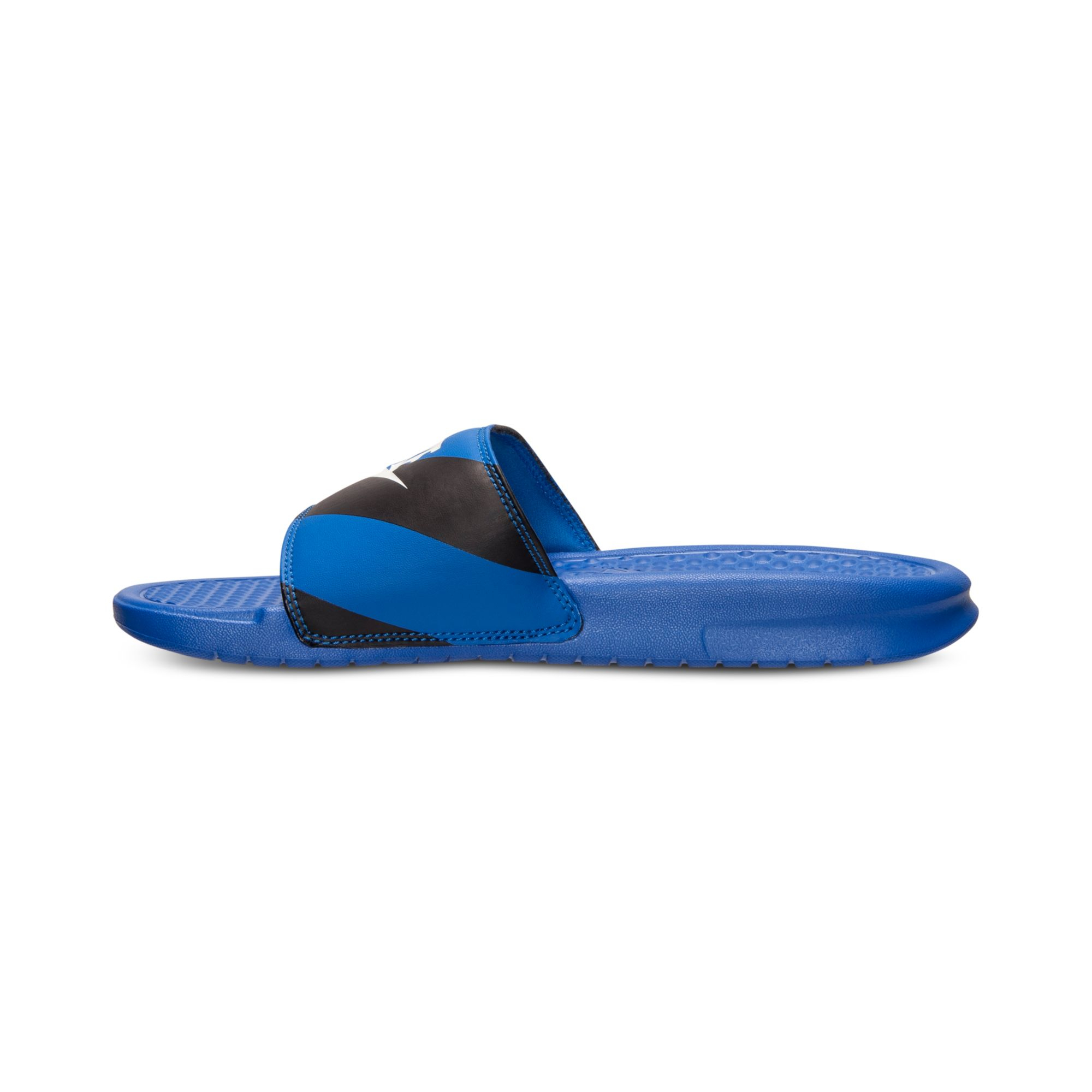 Nike Men'S Benassi Jdi Print Slide Sandals From Finish Line in Blue for ...