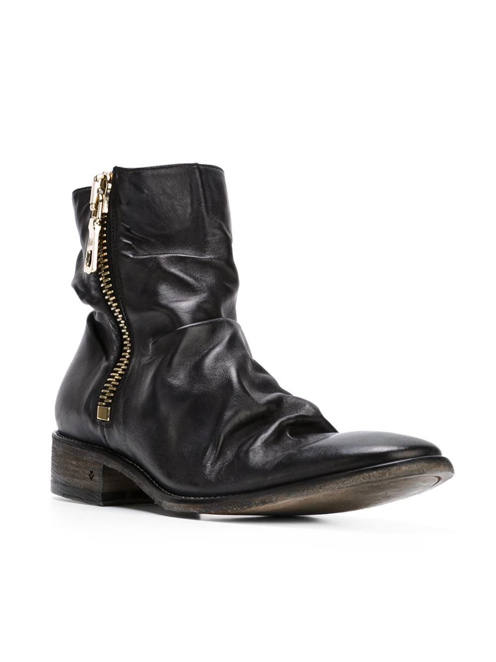 varvatos boots varvatos distressed zipped ankle boots in black for varvatos boots varvatos distressed zipped ankle boots in black for