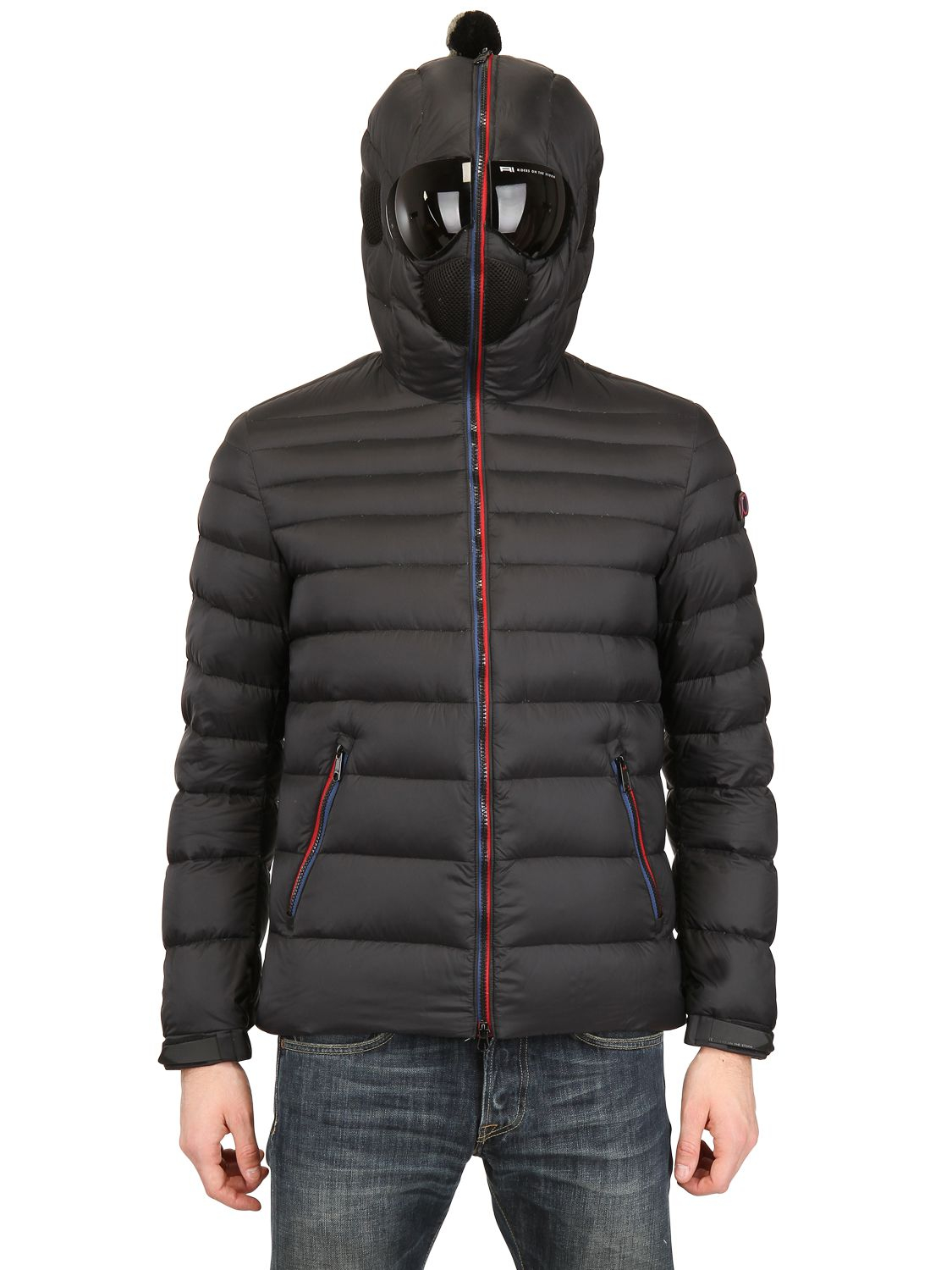 Ai riders on the storm Total Zip Up Nylon Down Jacket in Black for Men ...