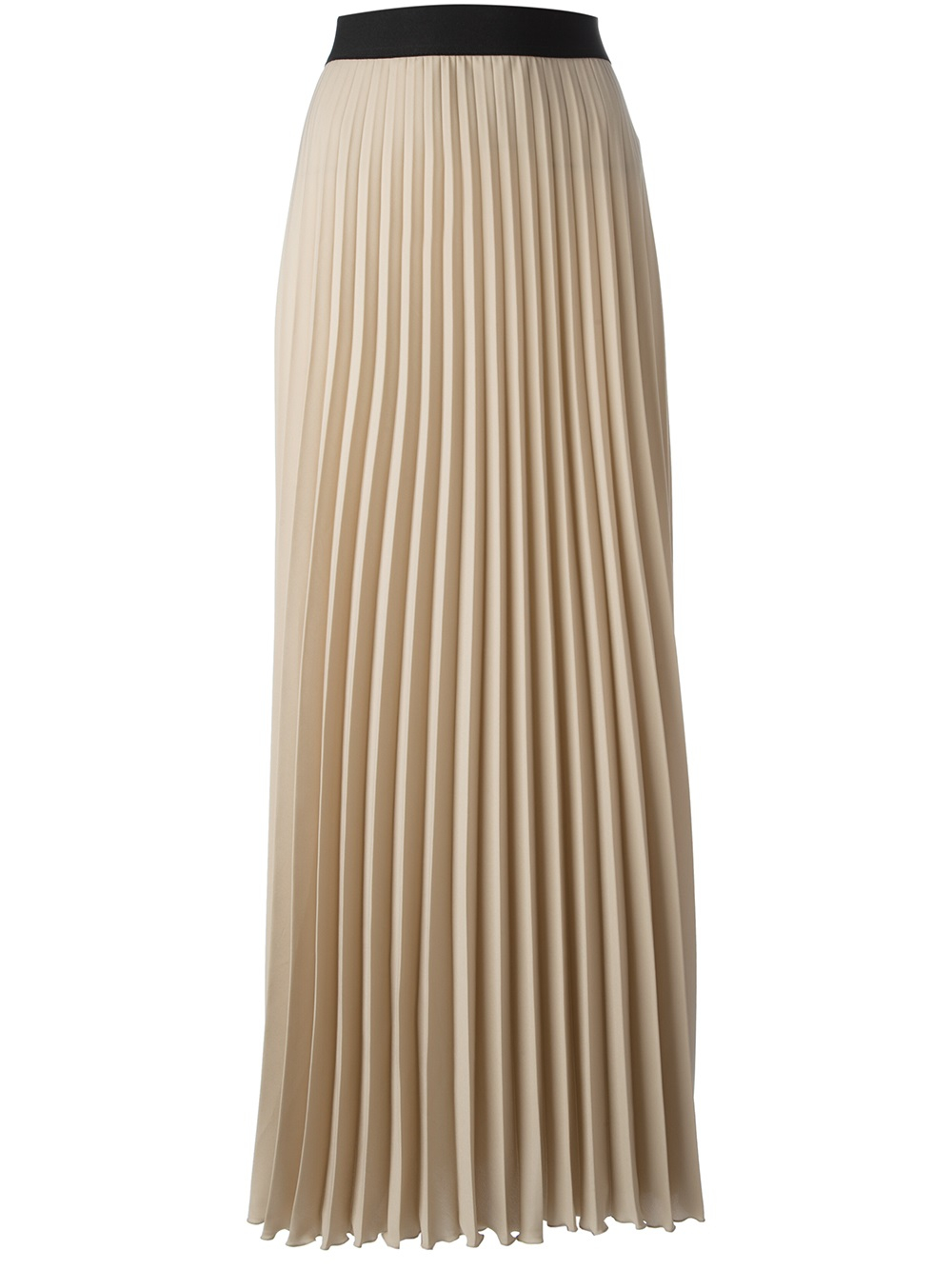 Lyst - P.A.R.O.S.H. Long Pleated Skirt in Natural
