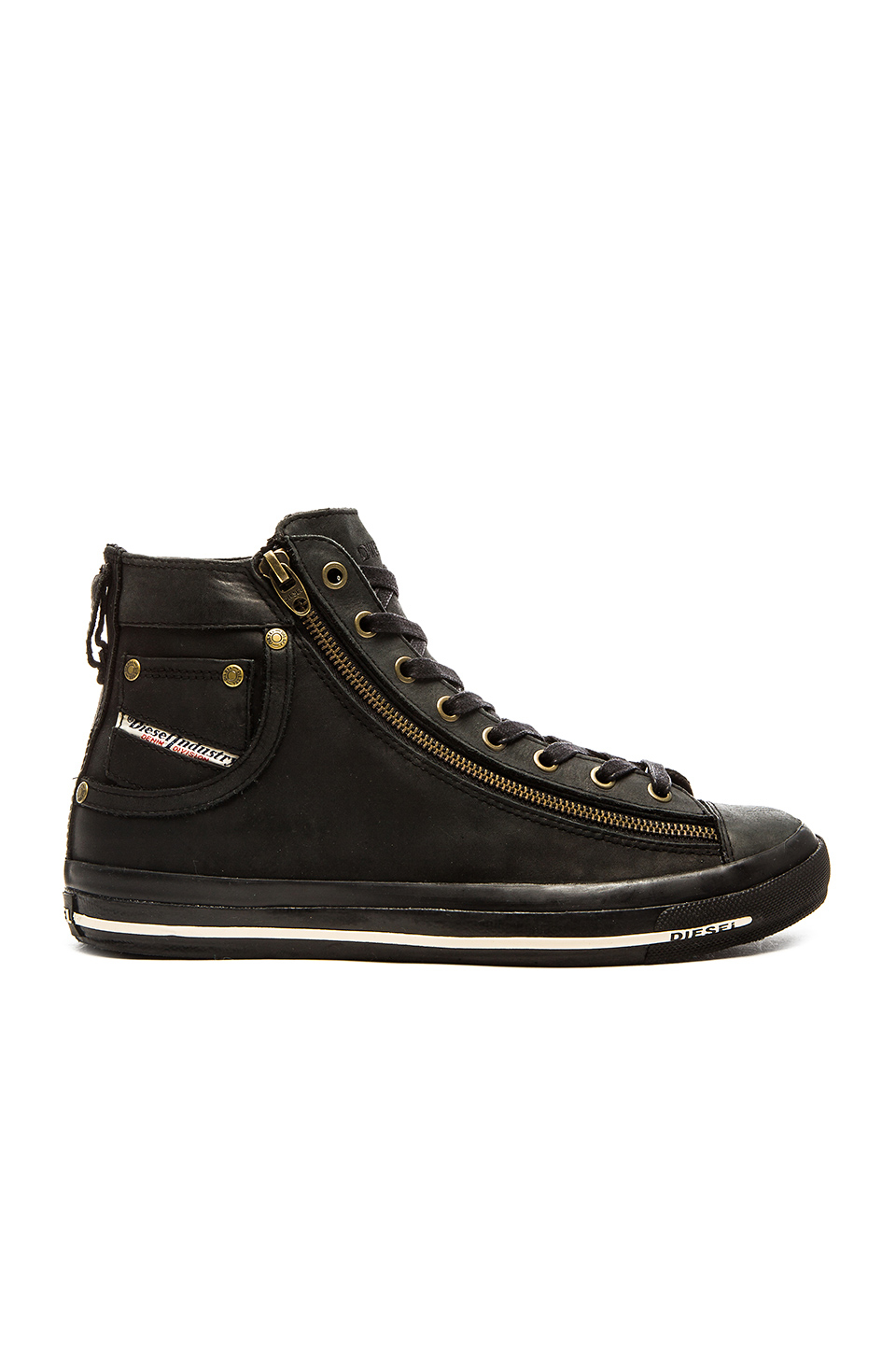 Lyst Diesel Expo Zip HighTop Sneakers in Black for Men