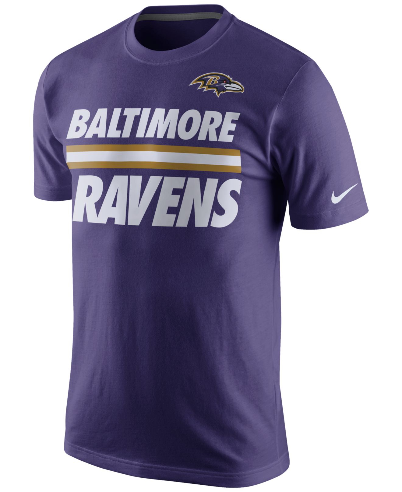 Lyst - Nike Men's Baltimore Ravens Team Stripe T-shirt in Purple for Men