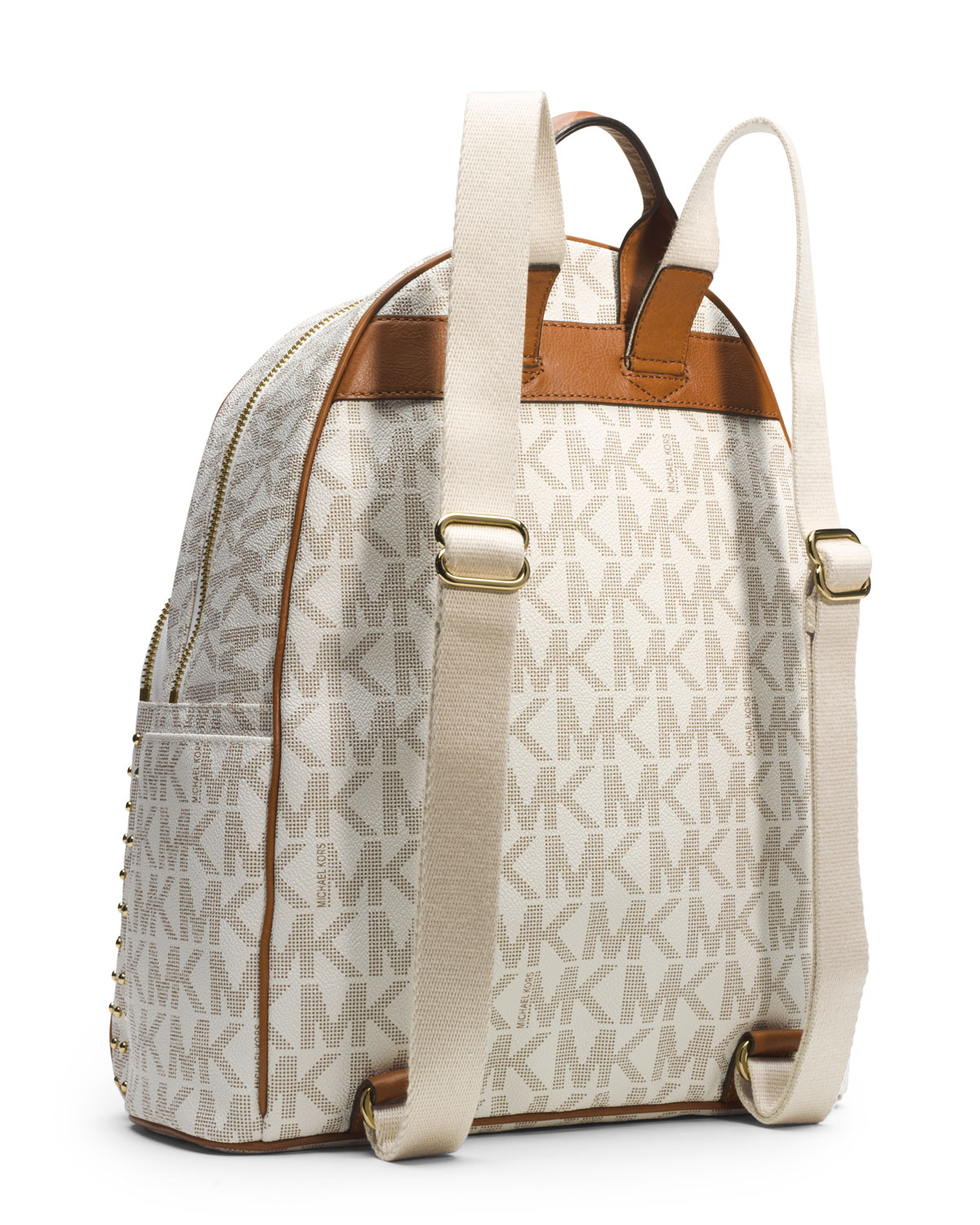 Lyst MICHAEL Michael Kors Large Jet Set Studded Backpack in White