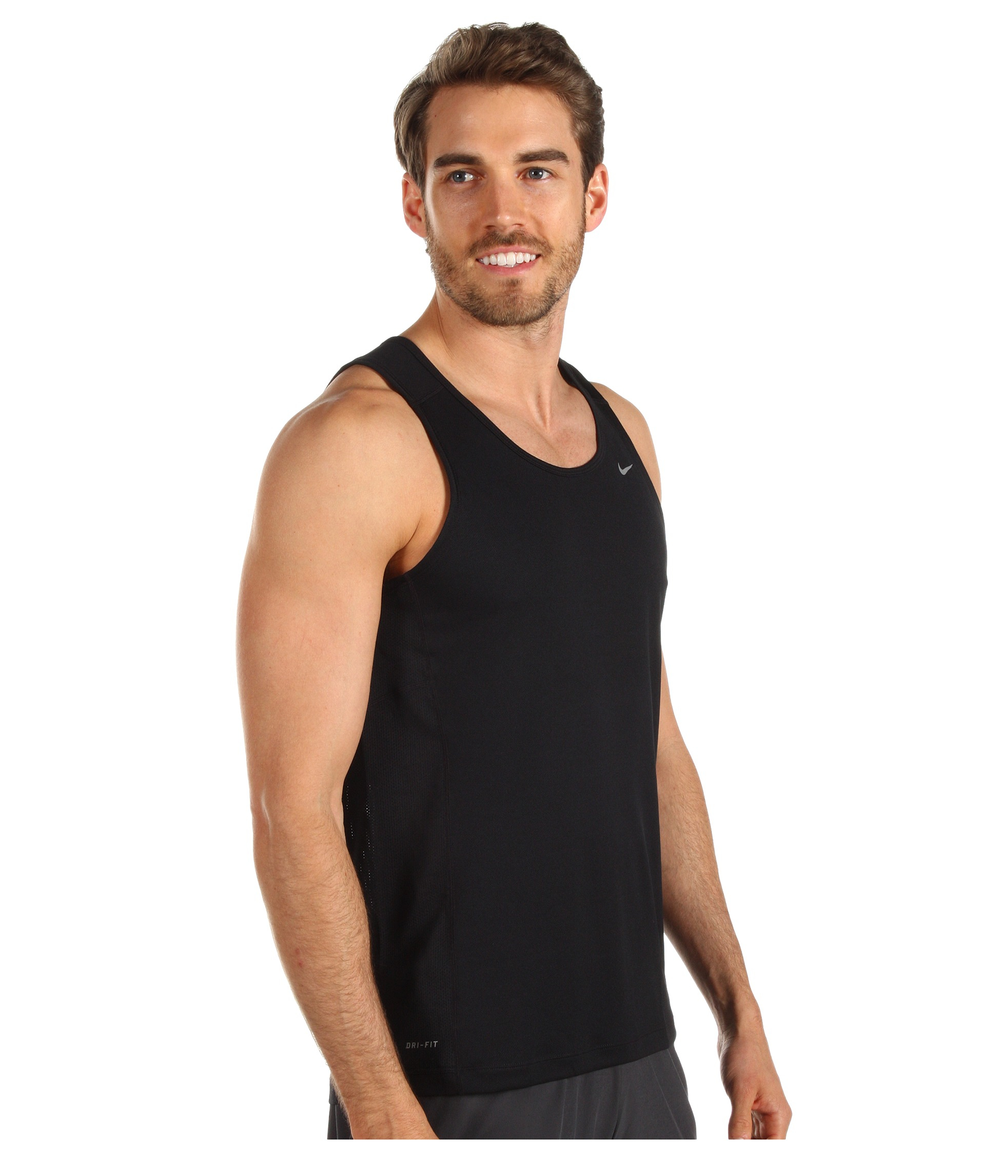 Nike Miler Singlet (team) in Black for Men | Lyst