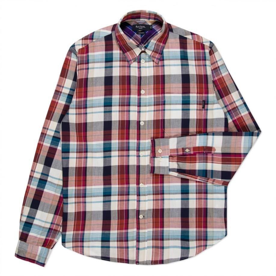 Lyst - Paul Smith Red And Blue Check Shirt in Red for Men