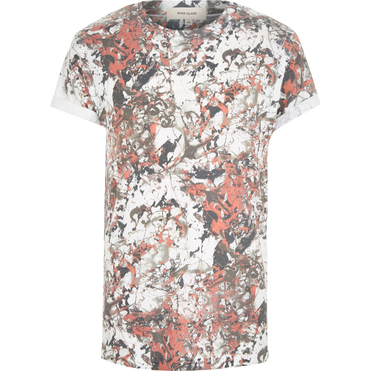 River Island Orange Paint Splatter T-shirt in Multicolor for Men ...