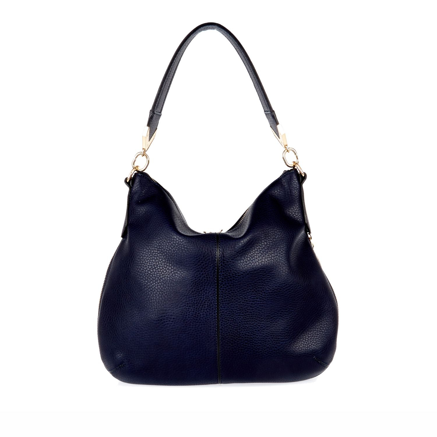 River island Navy Blue Slouch Zip Handbag in Blue (navy) | Lyst