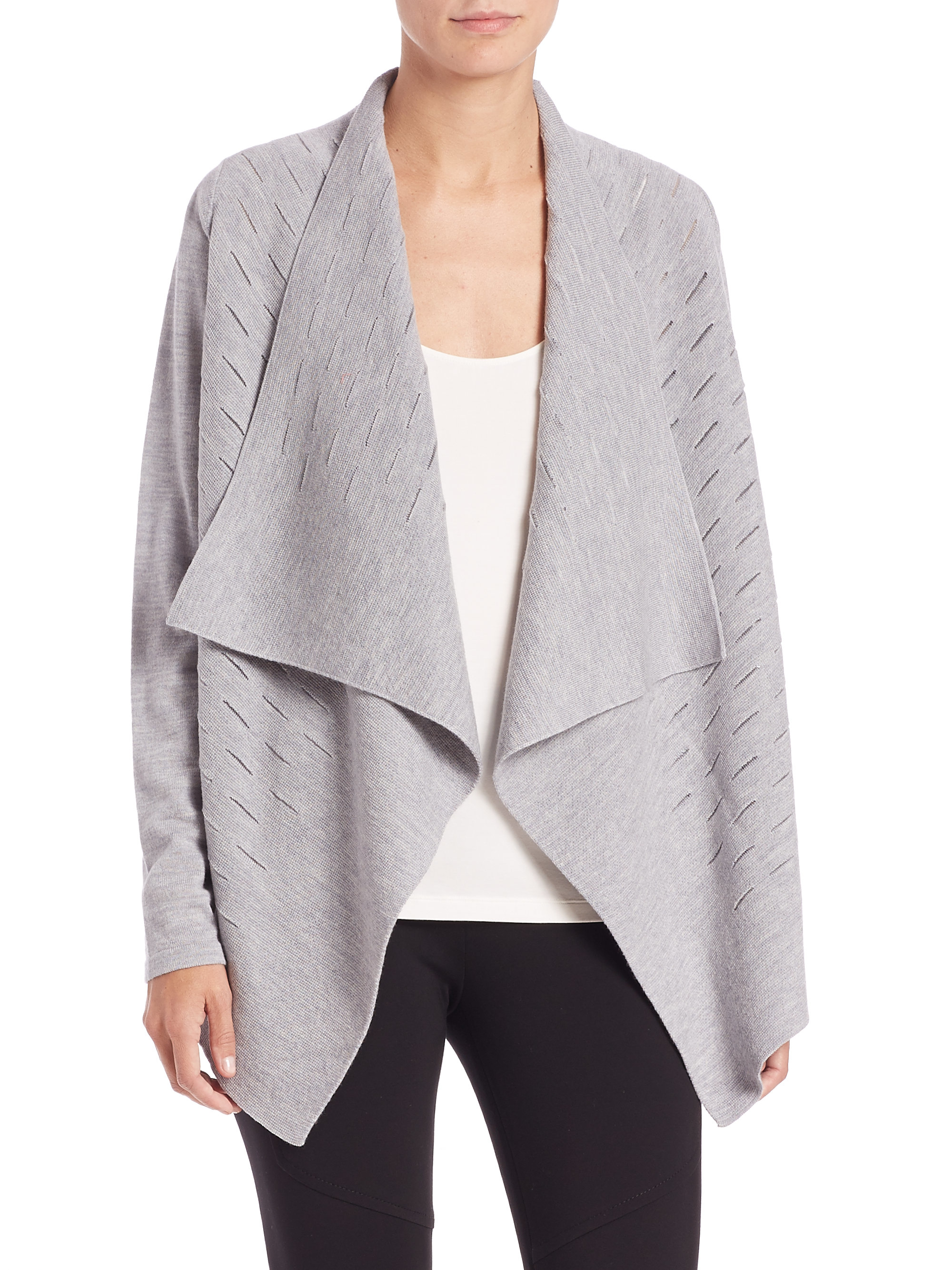tahari grey sweater