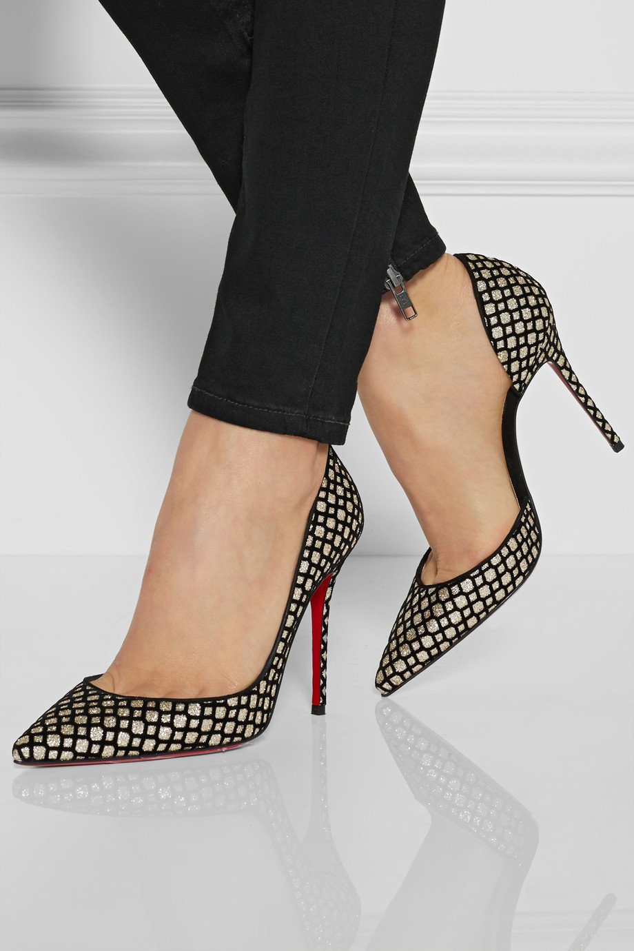 christian louboutin glitter-pumps iriza 100 christian louboutin glitter-pumps iriza 100