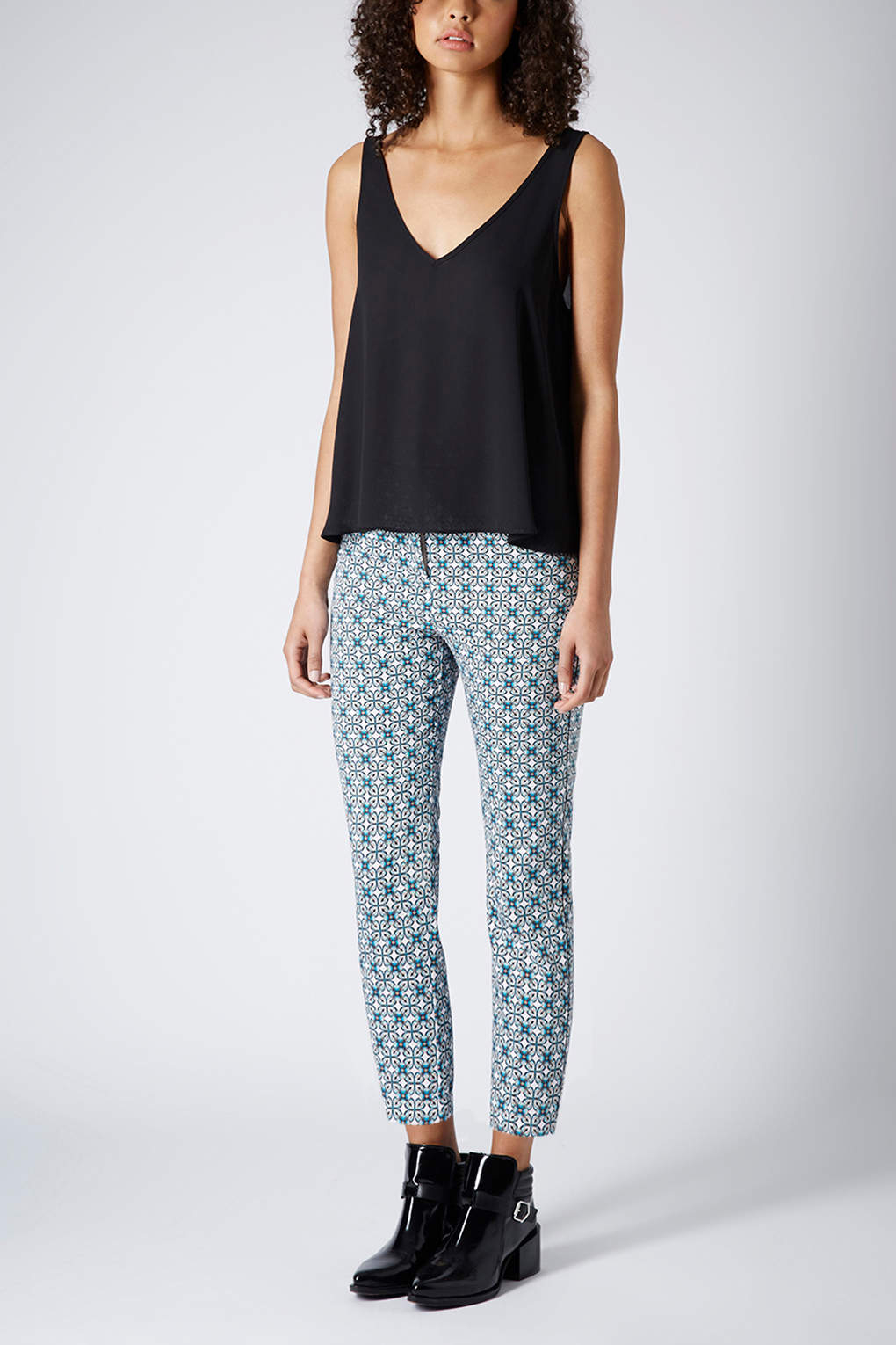 blue cigarette pants
