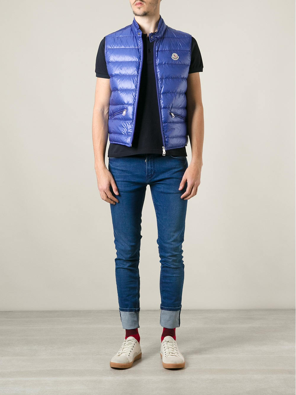 Lyst Moncler Gui Gilet In Blue For Men