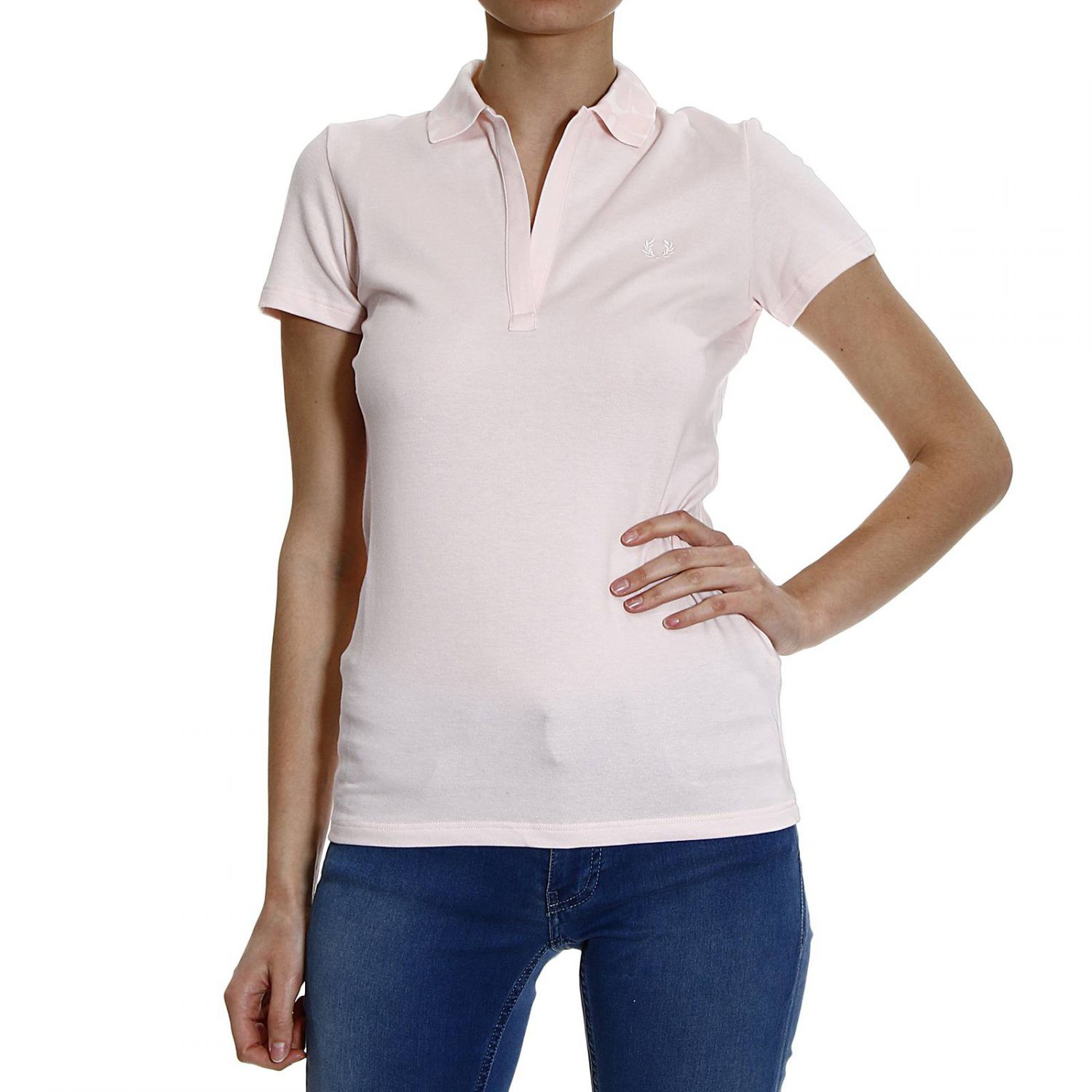 fred perry pink polo shirt
