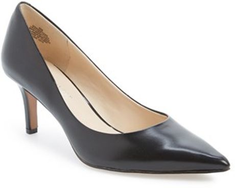 Nine West 'Adriana' Pointy Toe Pump in Black (black black leather ...