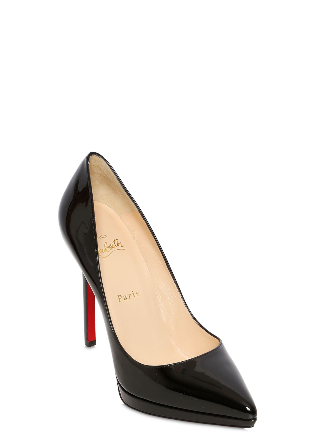 Christian louboutin 120mm Pigalle Plato Patent Leather Pumps in ...  