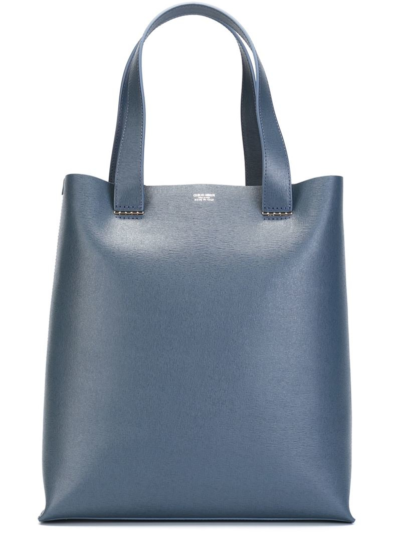 上質で快適 ARMANI◆Large GIORGIO shopper leather pebbled bag トートバッグ Giorgio Armani Tote Bags | SEMA Data Co-op