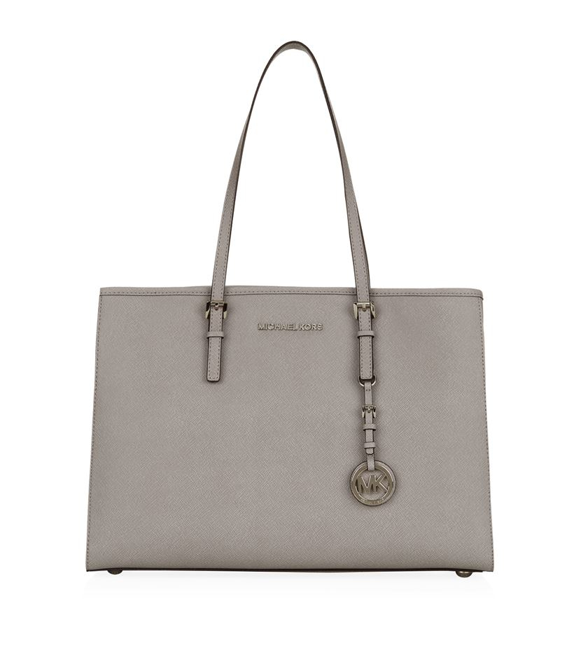 Michael Michael Kors Large Jet Set Travel East West Tote In Gray Lyst