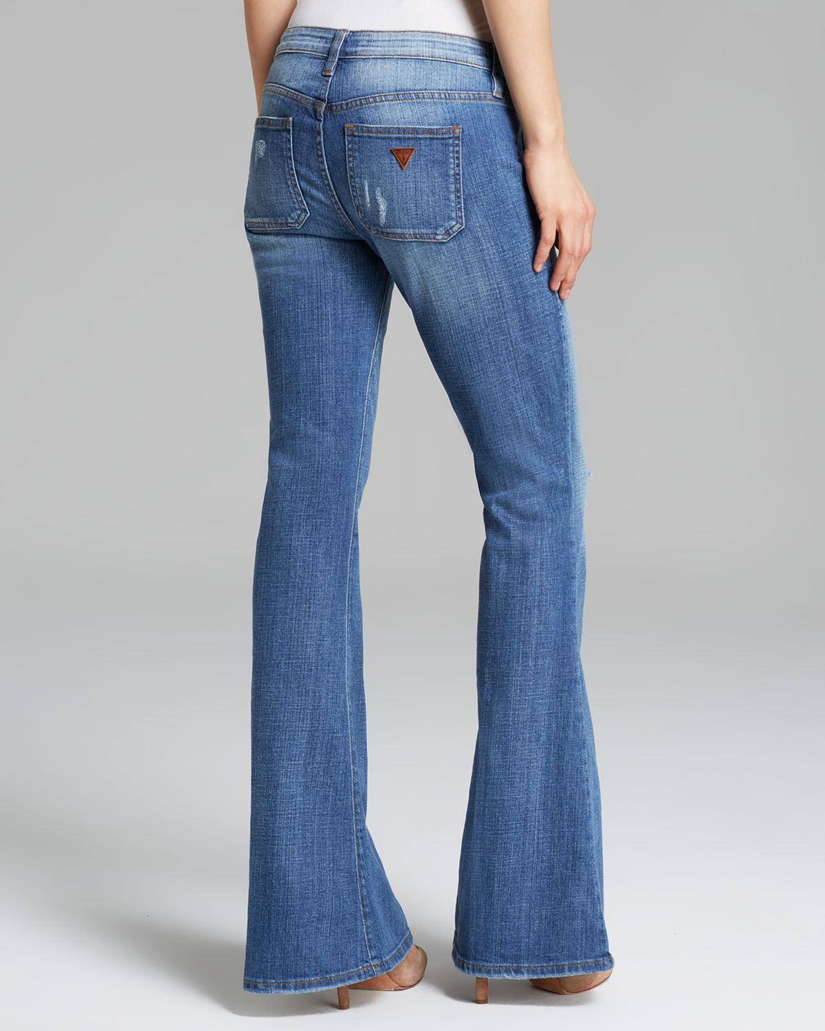 Guess Jeans 70s Flare in Rossen Wash in Blue | Lyst