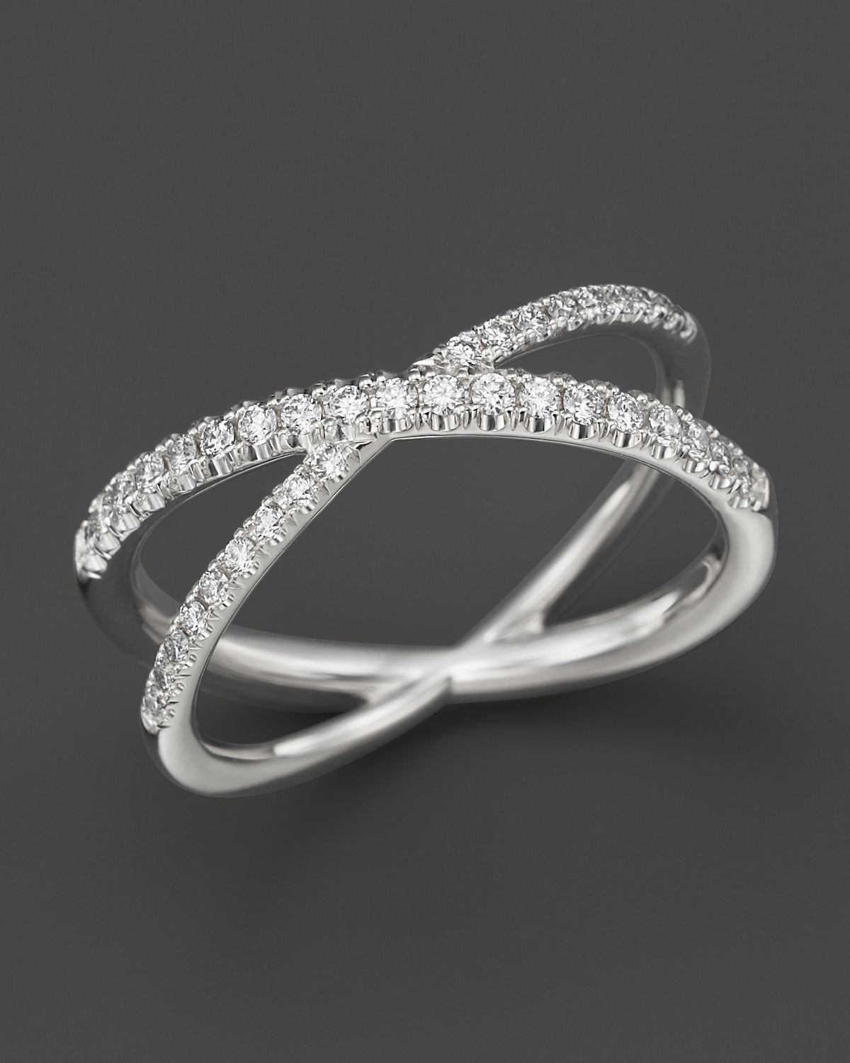 x crossover ring with diamonds