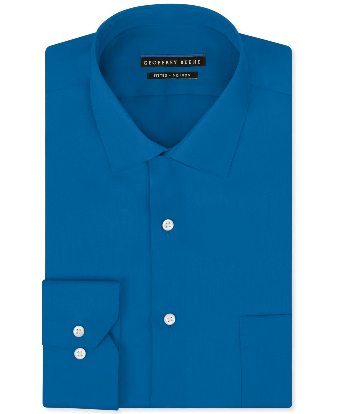 Lyst - Geoffrey Beene Noniron Sateen Solid Dress Shirt in Blue for Men