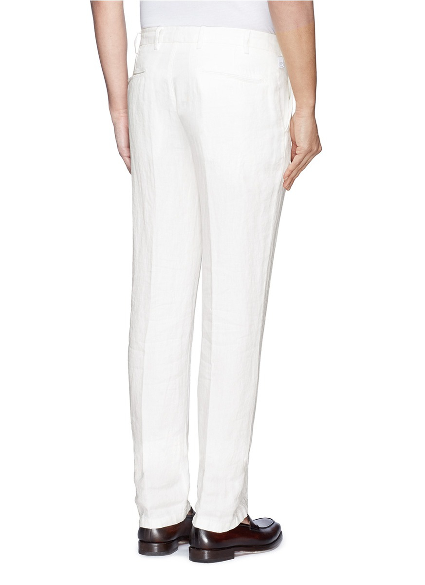 armani pants white
