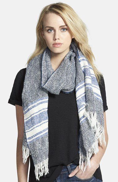 rag bone blanket stripe scarf in blue lyst rag bone blanket stripe scarf in blue lyst