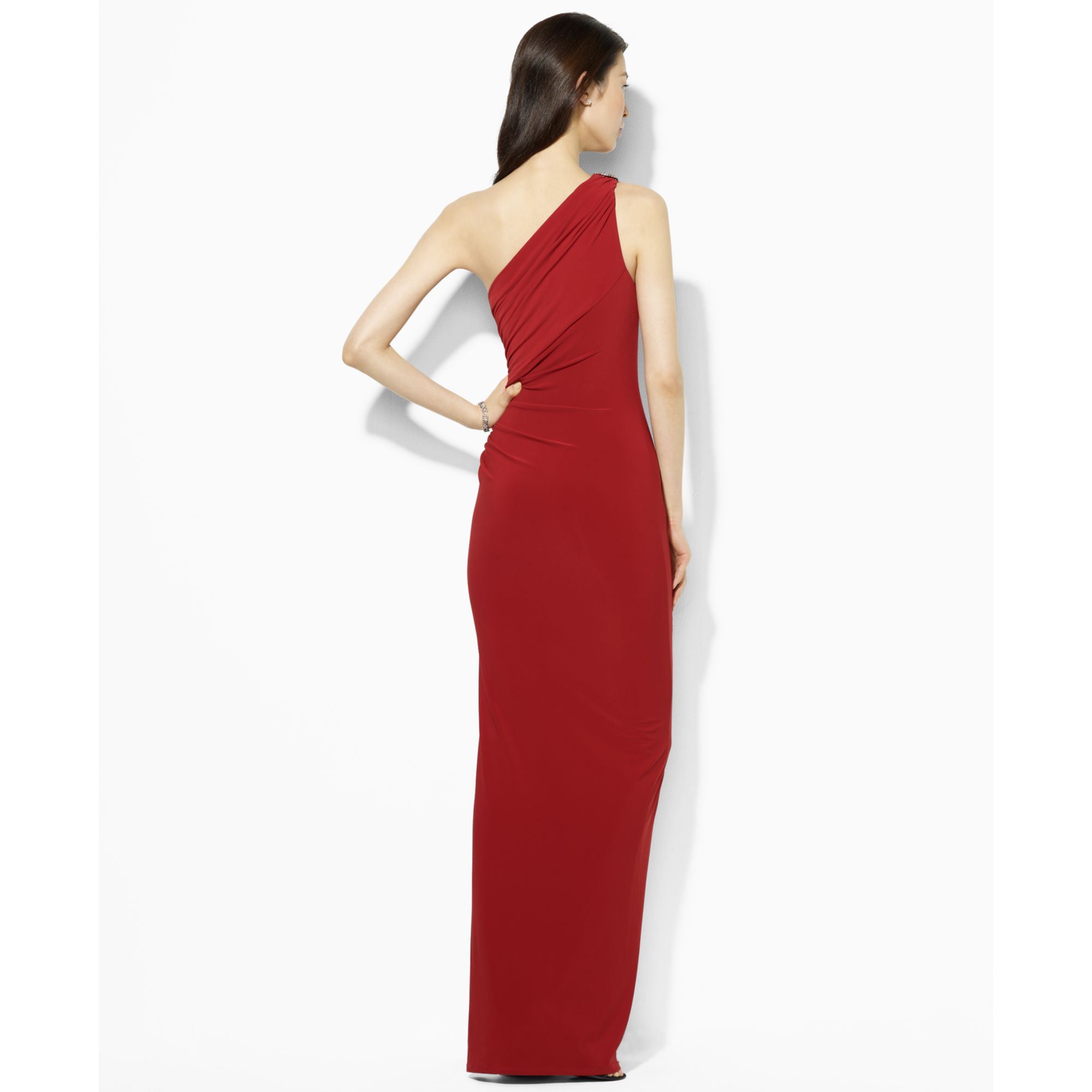 Lyst - Lauren By Ralph Lauren Lauren By Ralph Lauren Dress One Shoulder ...