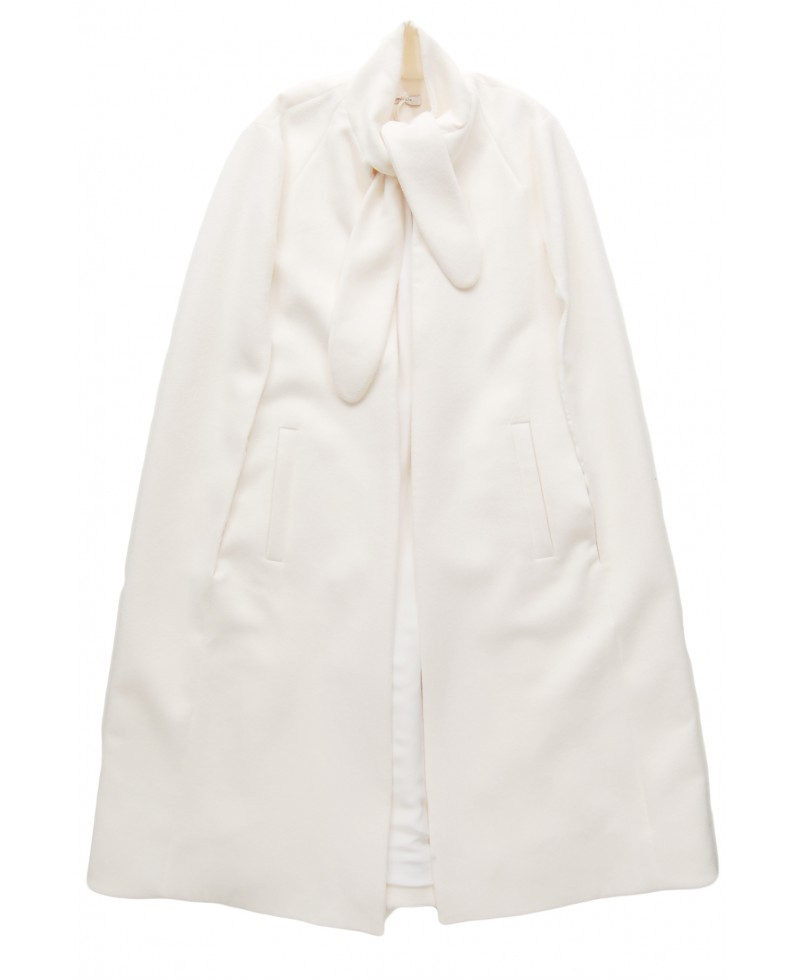 Lyst Ryan Roche Cashmere Cape Coat in White