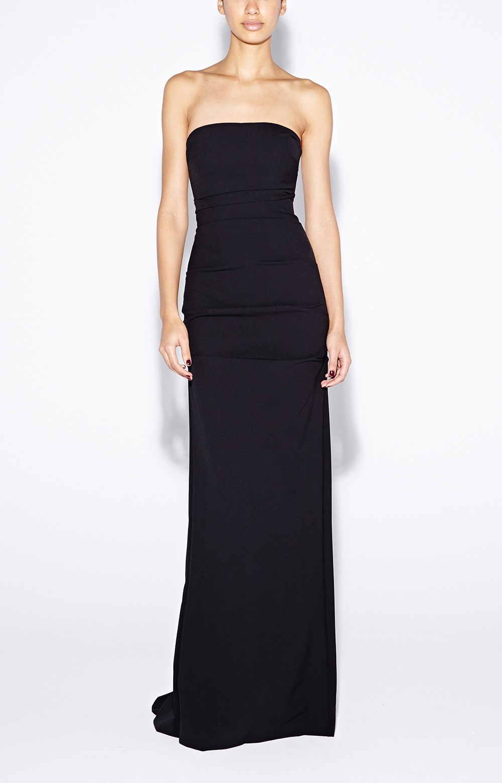 nicole miller black felicity strapless crepe gown product 1 26771451 3 903332783 normal