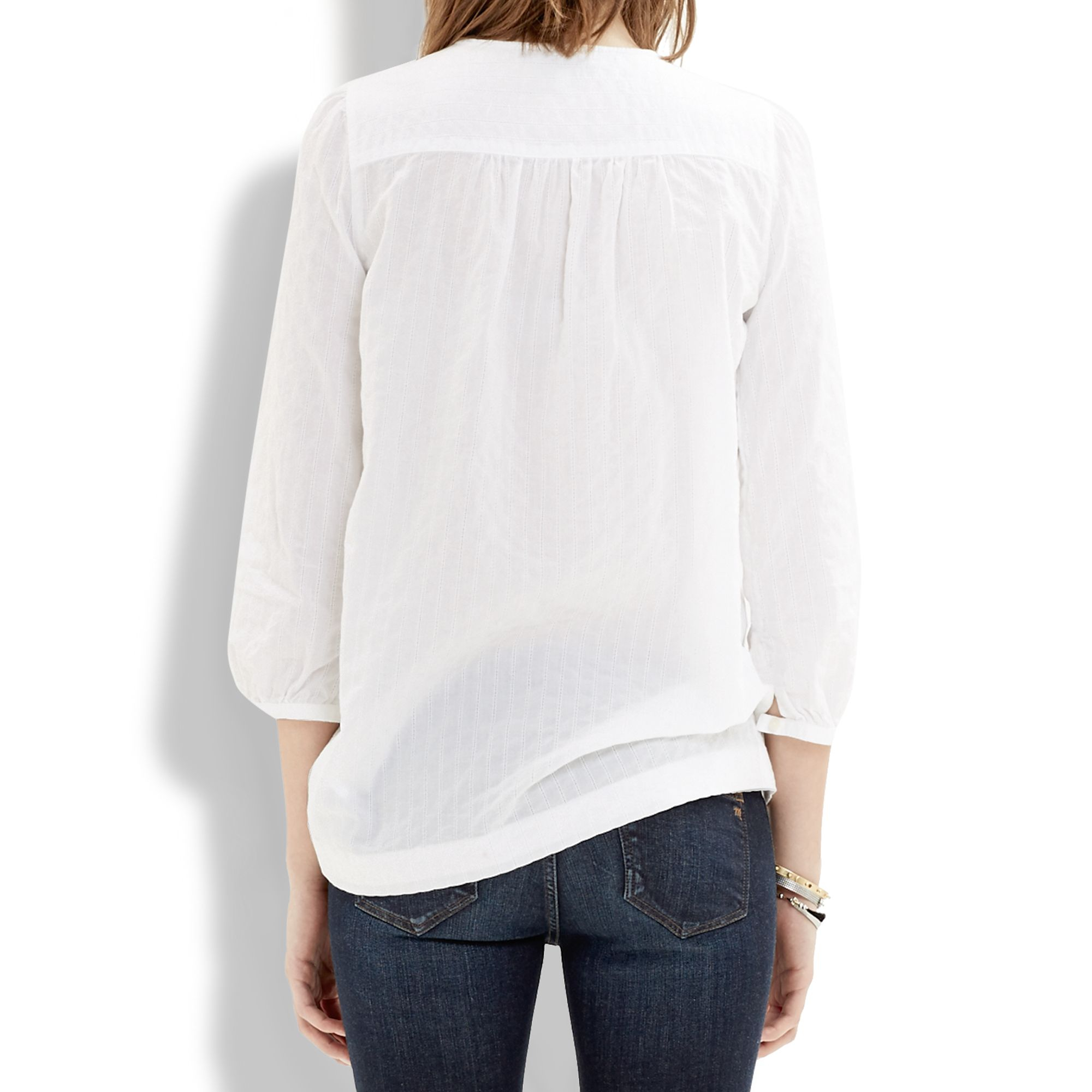 madewell white blouse