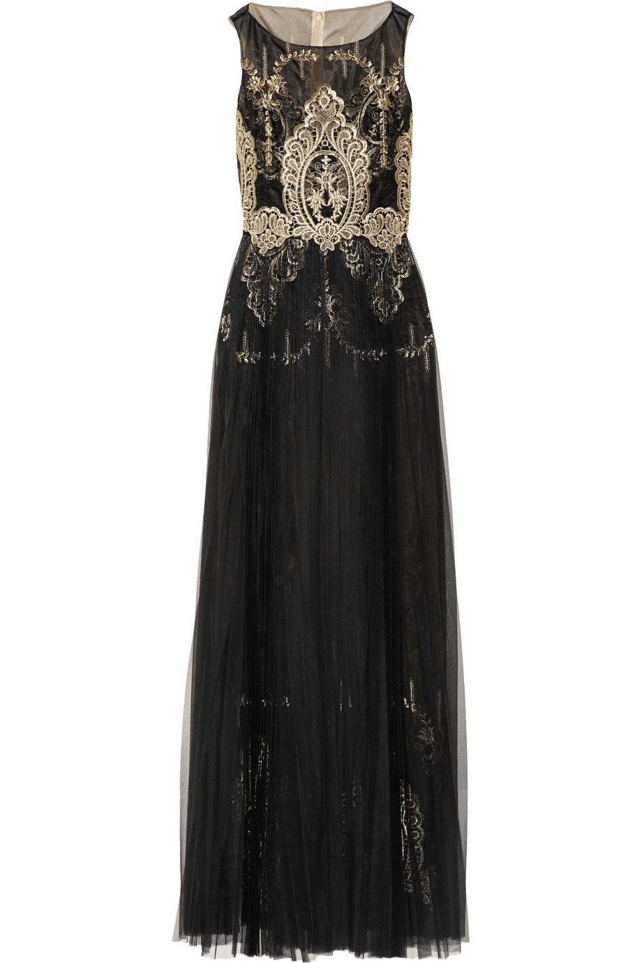 Notte by marchesa Embroidered Organza And Tulle Gown in Black | Lyst