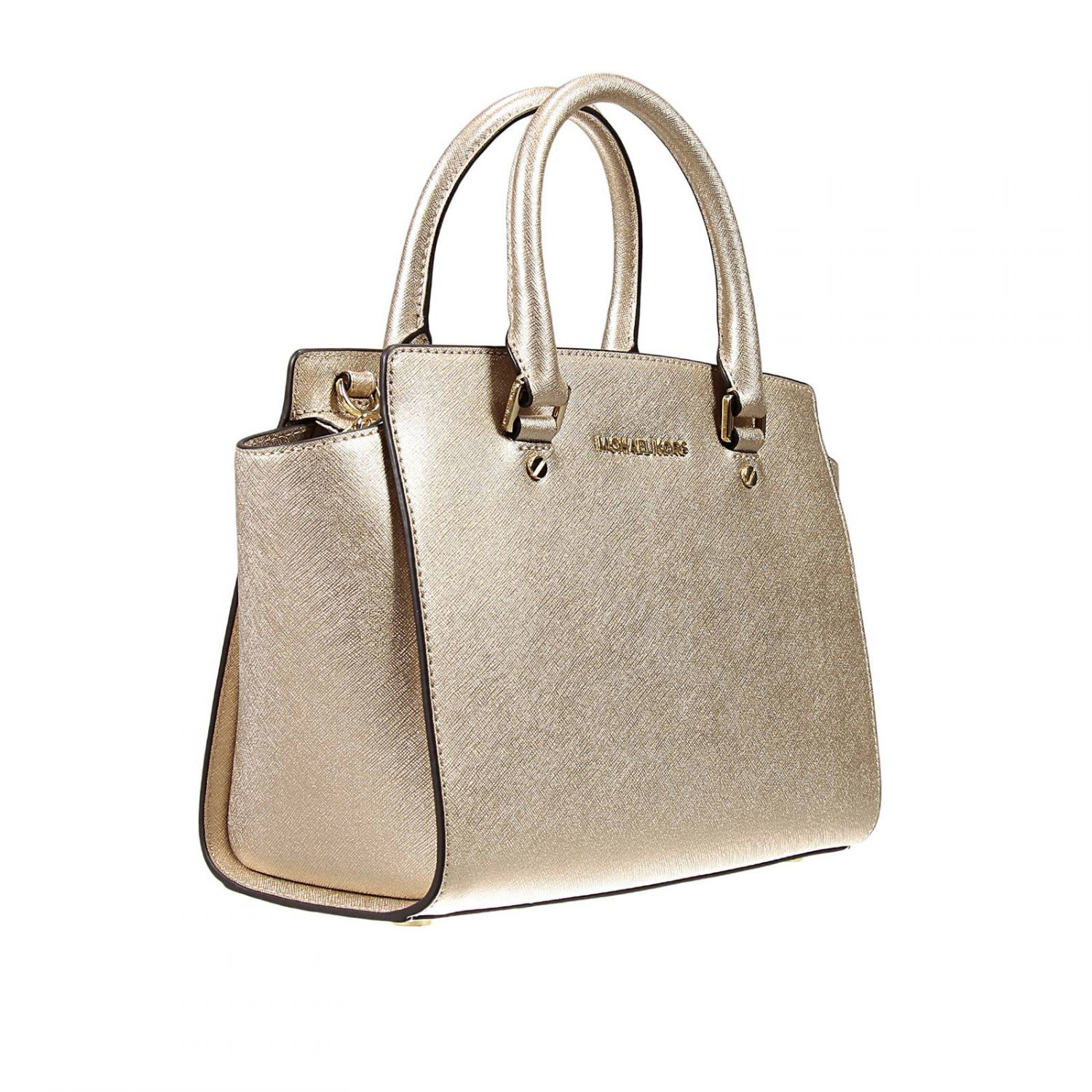 Lyst Michael Kors Savannah Gold Large Tote Bag In Metallic Gallery