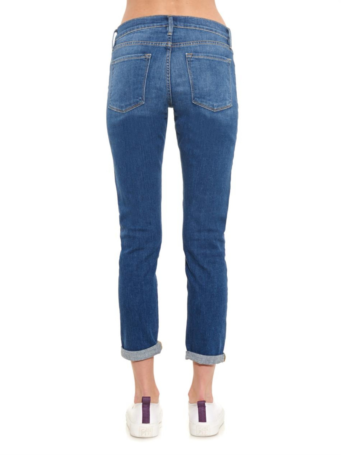 mid rise boyfriend jeans