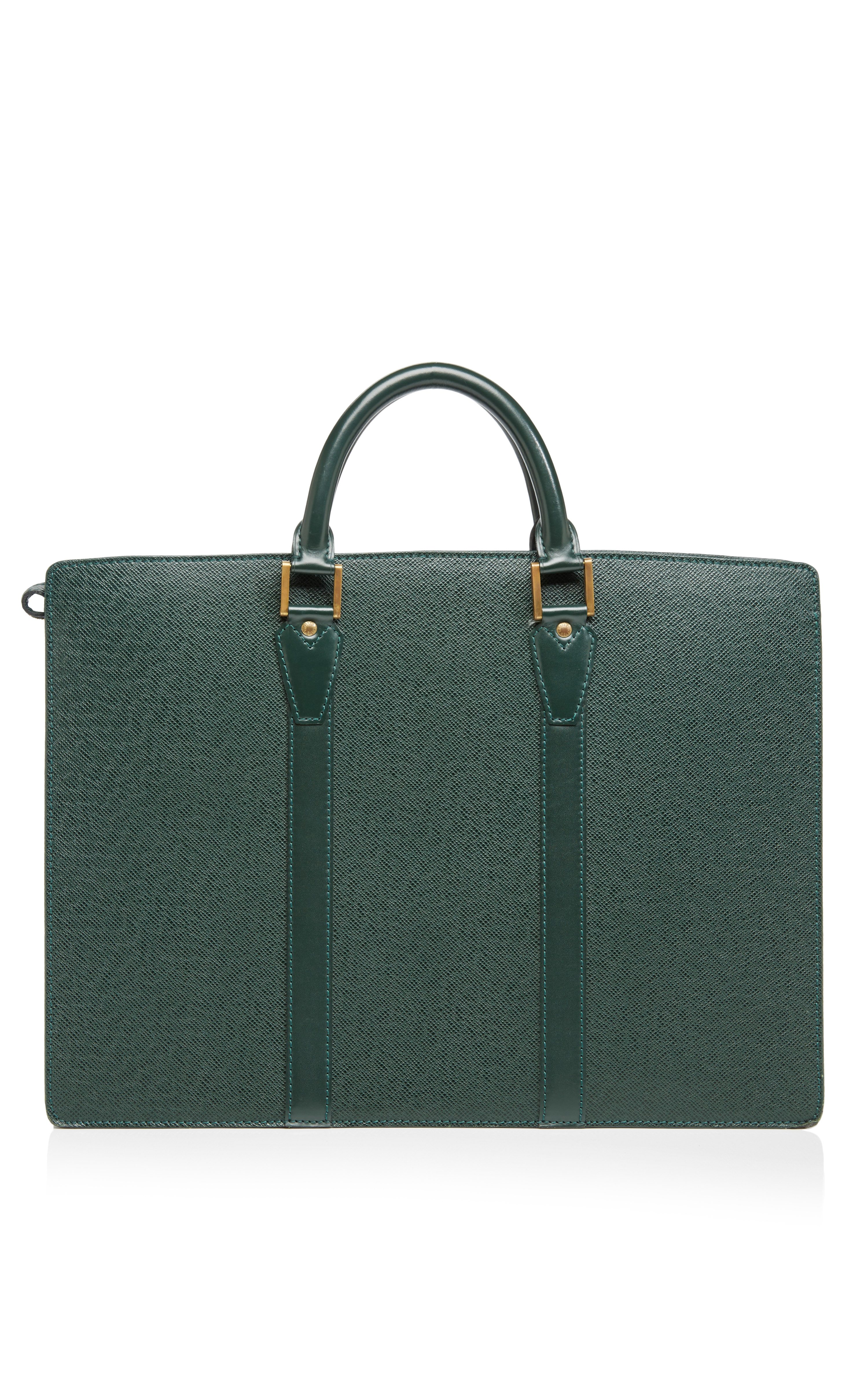 Lyst - Louis Vuitton Green Taiga Lozan Briefcase in Green