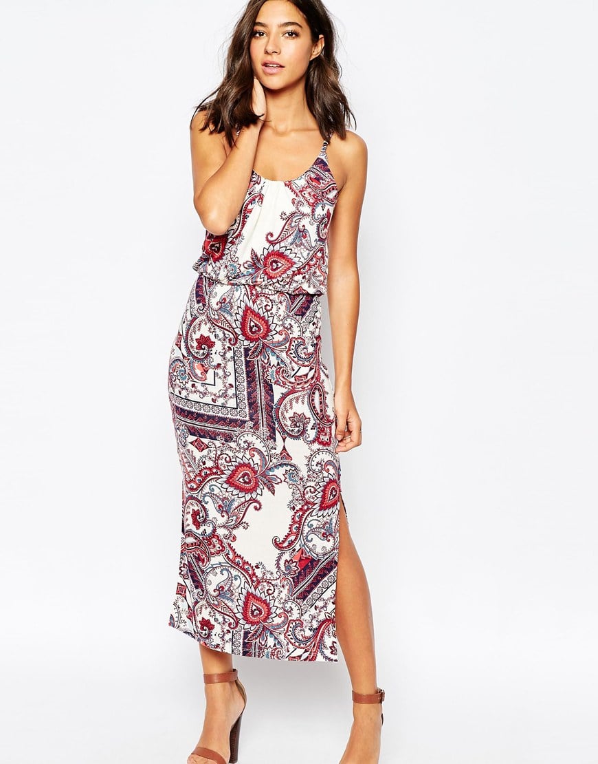 Lyst - Warehouse Paisley Print Midi Dress