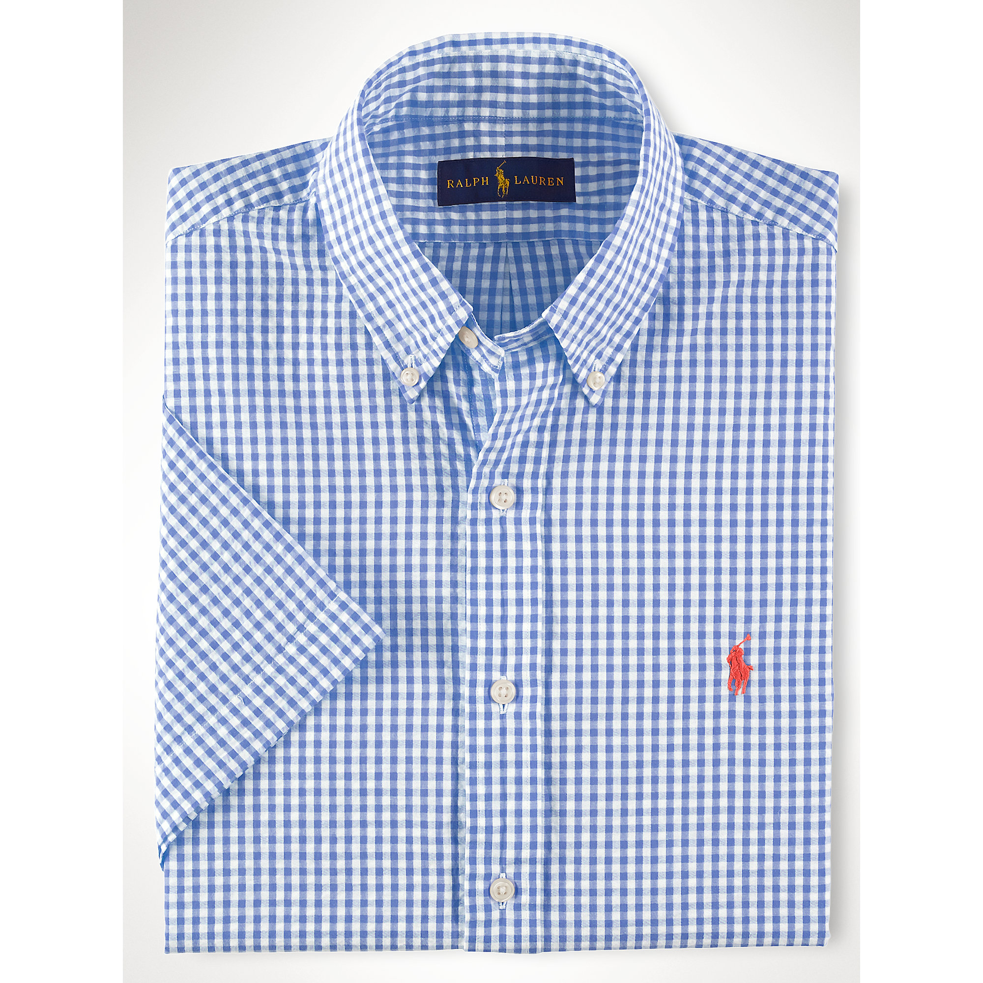 ralph lauren men's seersucker shirt